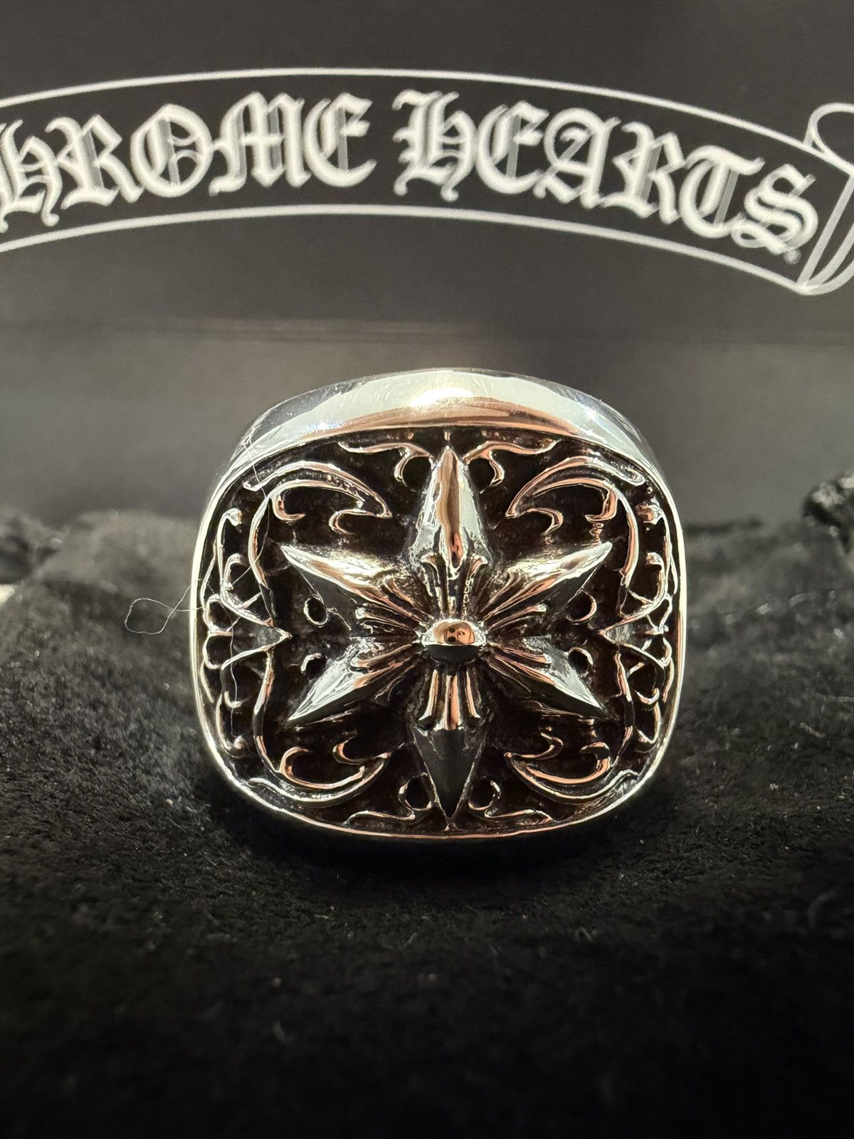 Chrome Hearts Chrome hearts classic oval star ring sz9 1/8 | Grailed