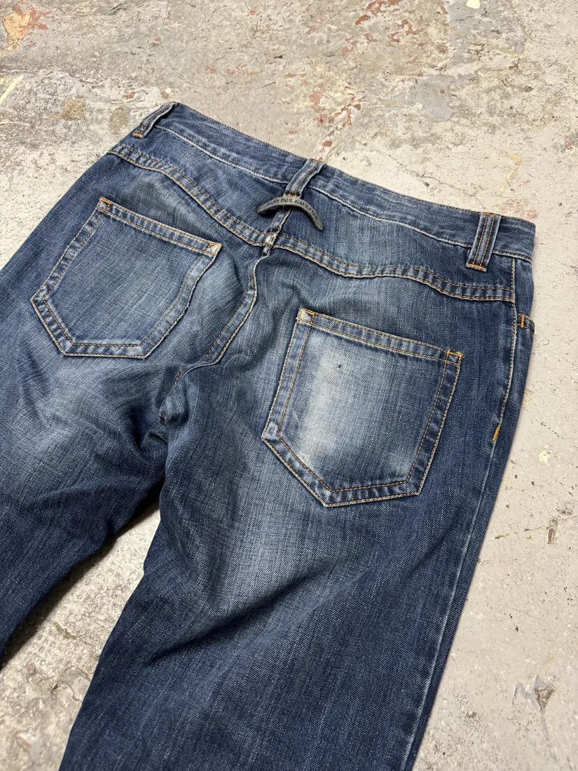 Designer × Jean Paul Gaultier × Vintage 2000s Jean Paul Gaultier Blue Brut Denim Jeans Size US 30 / EU 46 - 7 Thumbnail