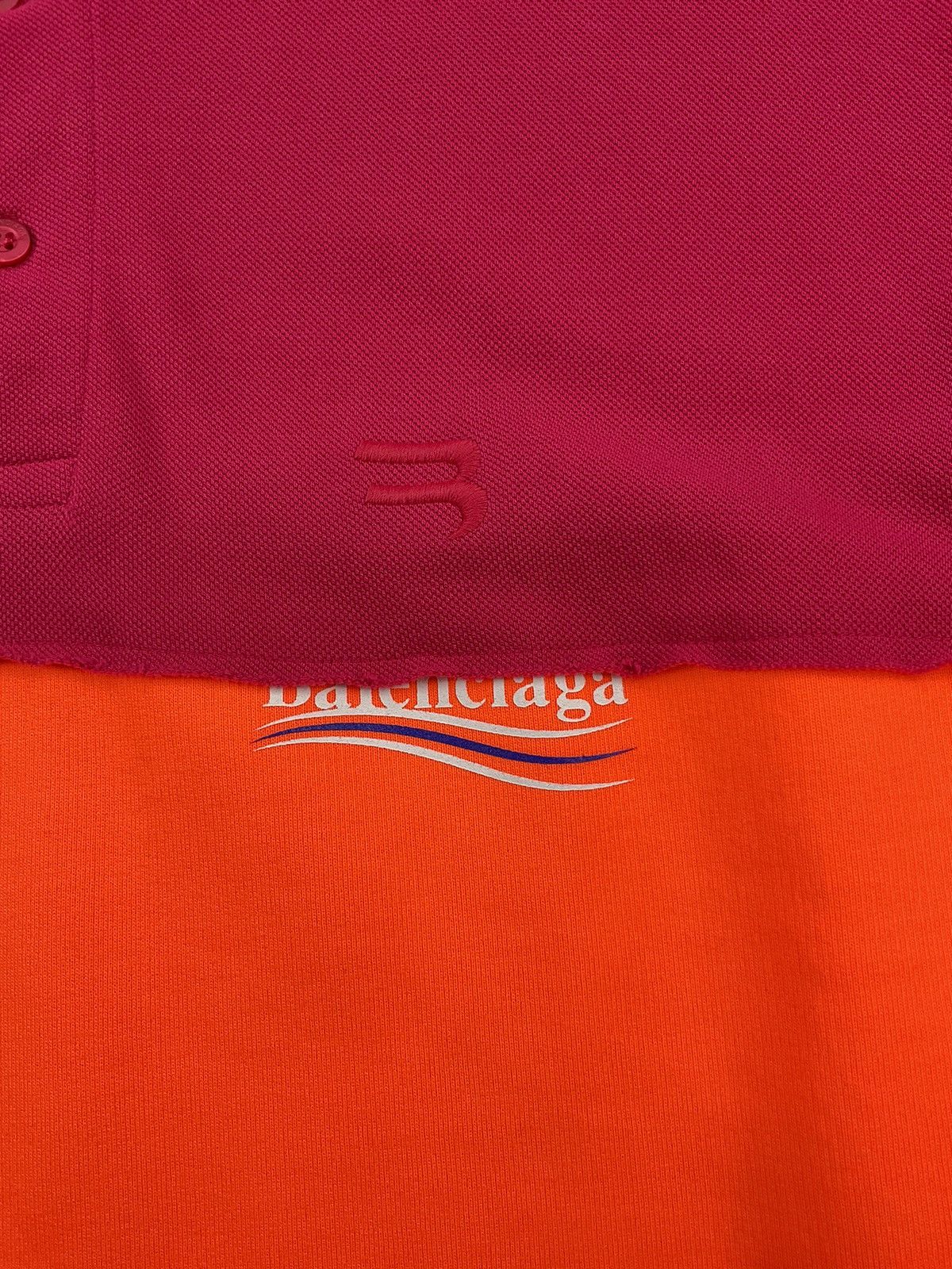 Balenciaga Balenciaga Patchwork Oversized Long Sleeve Polo Shirt Size US XS / EU 42 / 0 - 7 Thumbnail