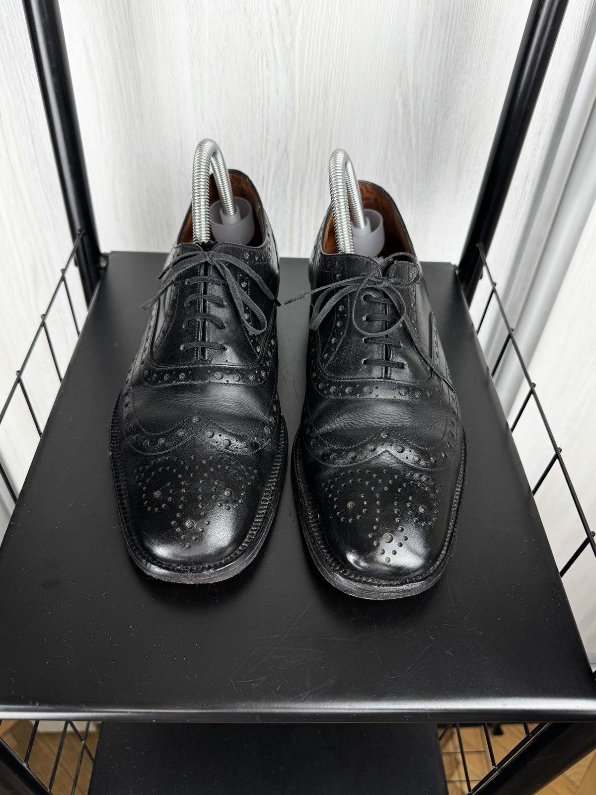 Grenson Grenson England Stanley Wingtip Brogue Oxford Black Leather Size US 7.5 / EU 40-41 - 5 Thumbnail