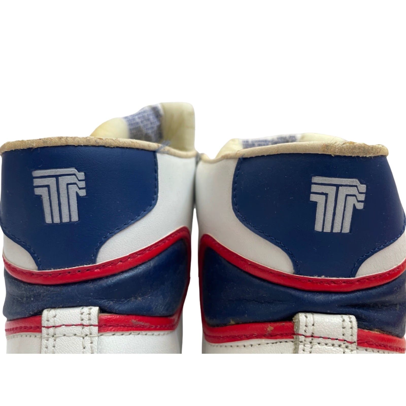 Vintage VINTAGE Trion High Top Basketball Shoes Sneakers Mens 8 Deadstock NIB 80s White Leather Upper Blue Detail Sneakers Mens Size US M / EU 48-50 / 2 - 5 Thumbnail