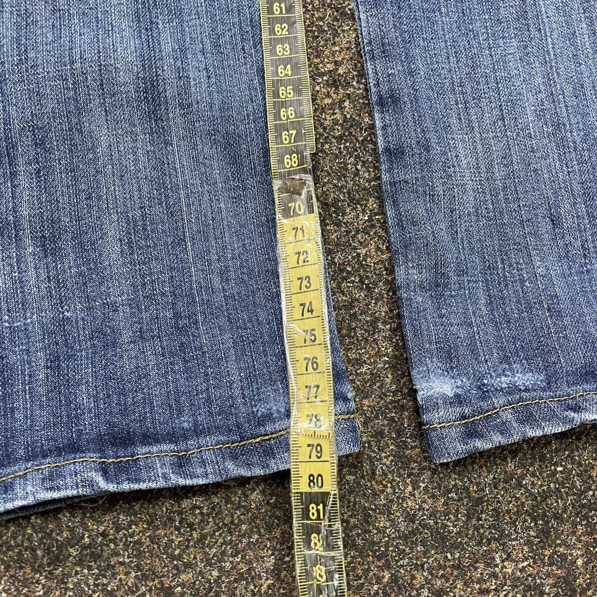 Vintage Vintage Y2K Baggy Flared Jeans 90s Grunge Distressed Logo Size 32" / US 10 / IT 46 - 7 Thumbnail