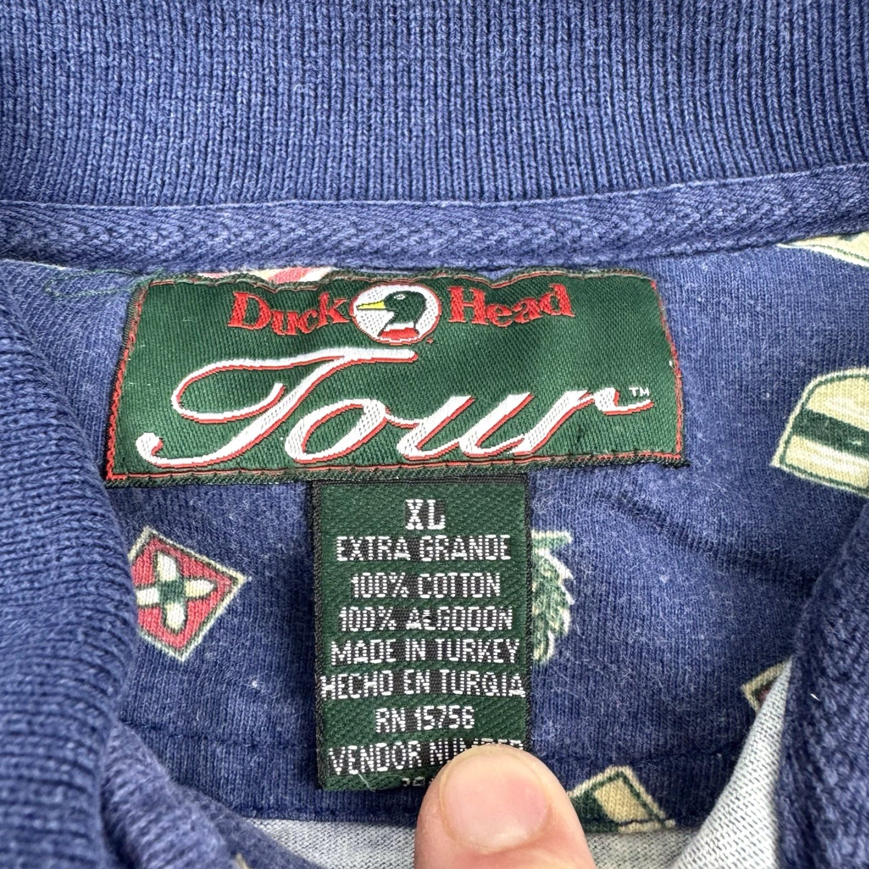 Vintage VINTAGE Duck Head Polo Shirt Adult XL Blue 90s Golf All Over Print Men Mens XL Polo Size US XL / EU 56 / 4 - 4 Thumbnail