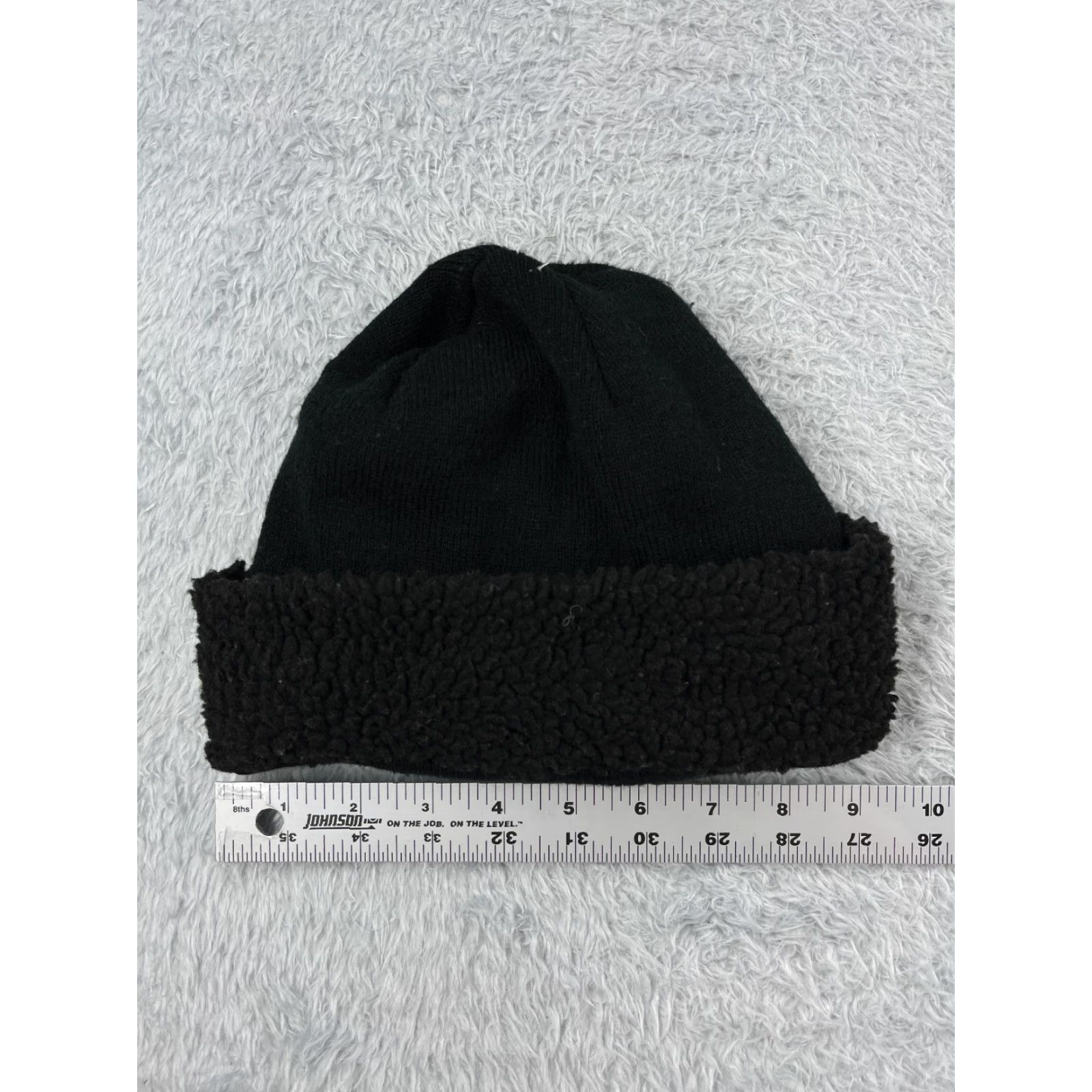 Vintage Rue21 Beanie Toque Beanie Hat Womens Black Knit Acrylic Polyester Faux Fur Cuff Ski Outdoor Winter 1 Size Womens Size ONE SIZE - 3 Thumbnail