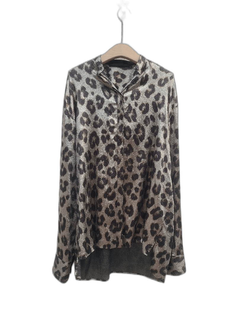 Haider Ackermann Elegant Silk Blend Leopard Print Shirt Size M / US 6-8 / IT 42-44 - 1 Thumbnail