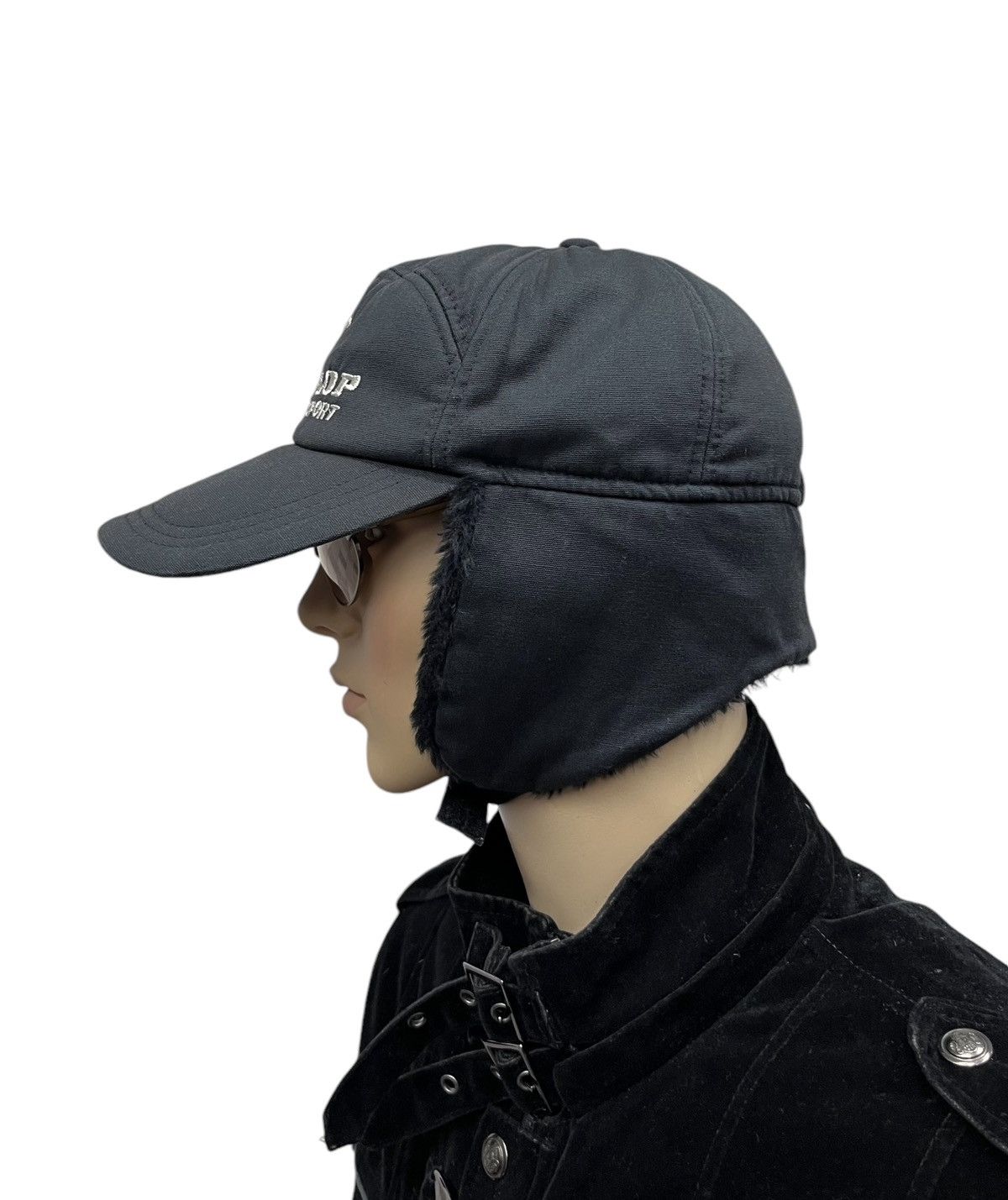 Dunlop 90’s DUNLOP MOTORSPORTS 7 Panel Fur Ear Flap Hat 💥 Size ONE SIZE - 2 Thumbnail
