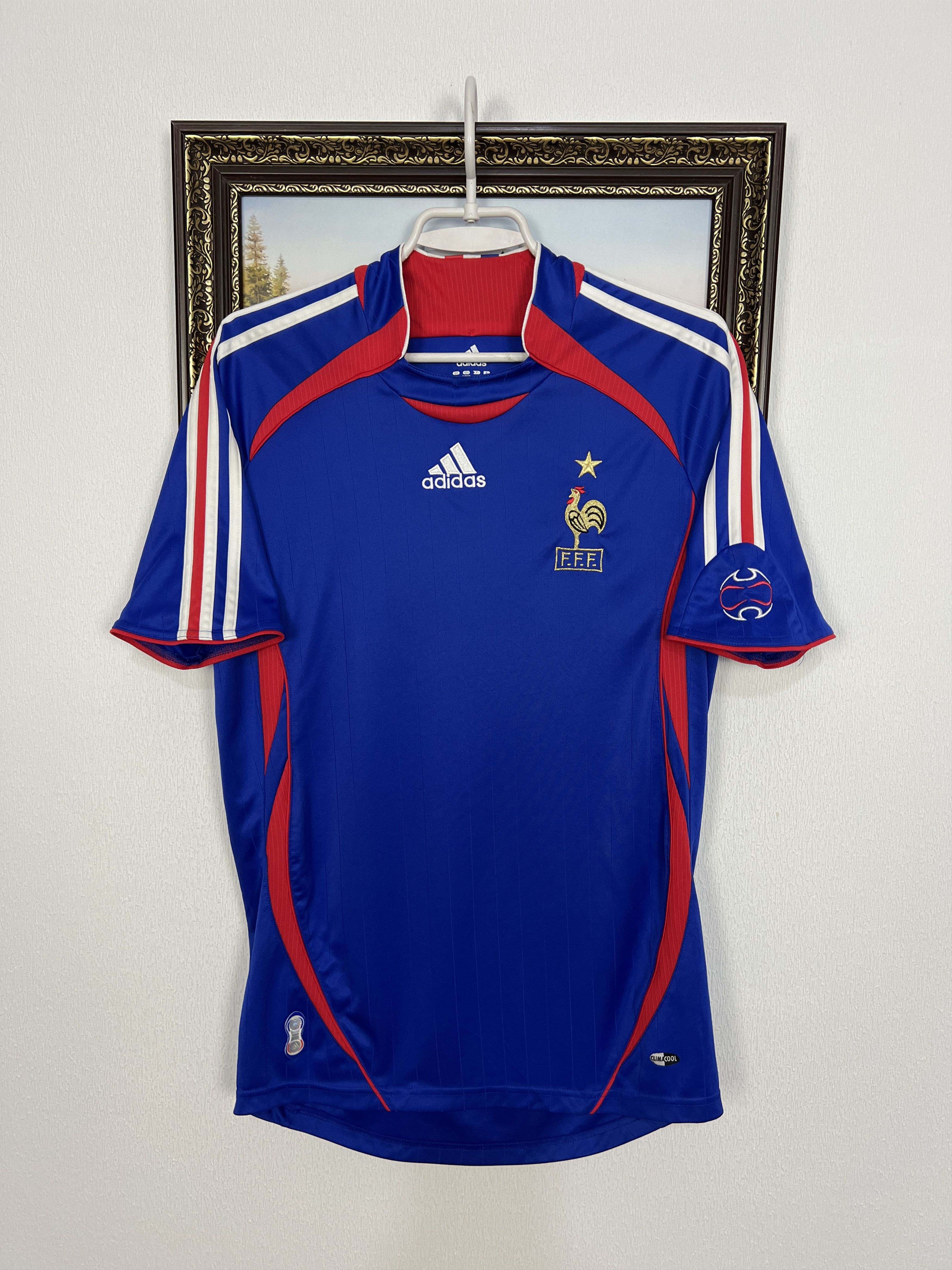 Adidas France Home football shirt 2006 Soccer Adidas Jersey Trikot Size US S / EU 44-46 / 1 - 1 Thumbnail
