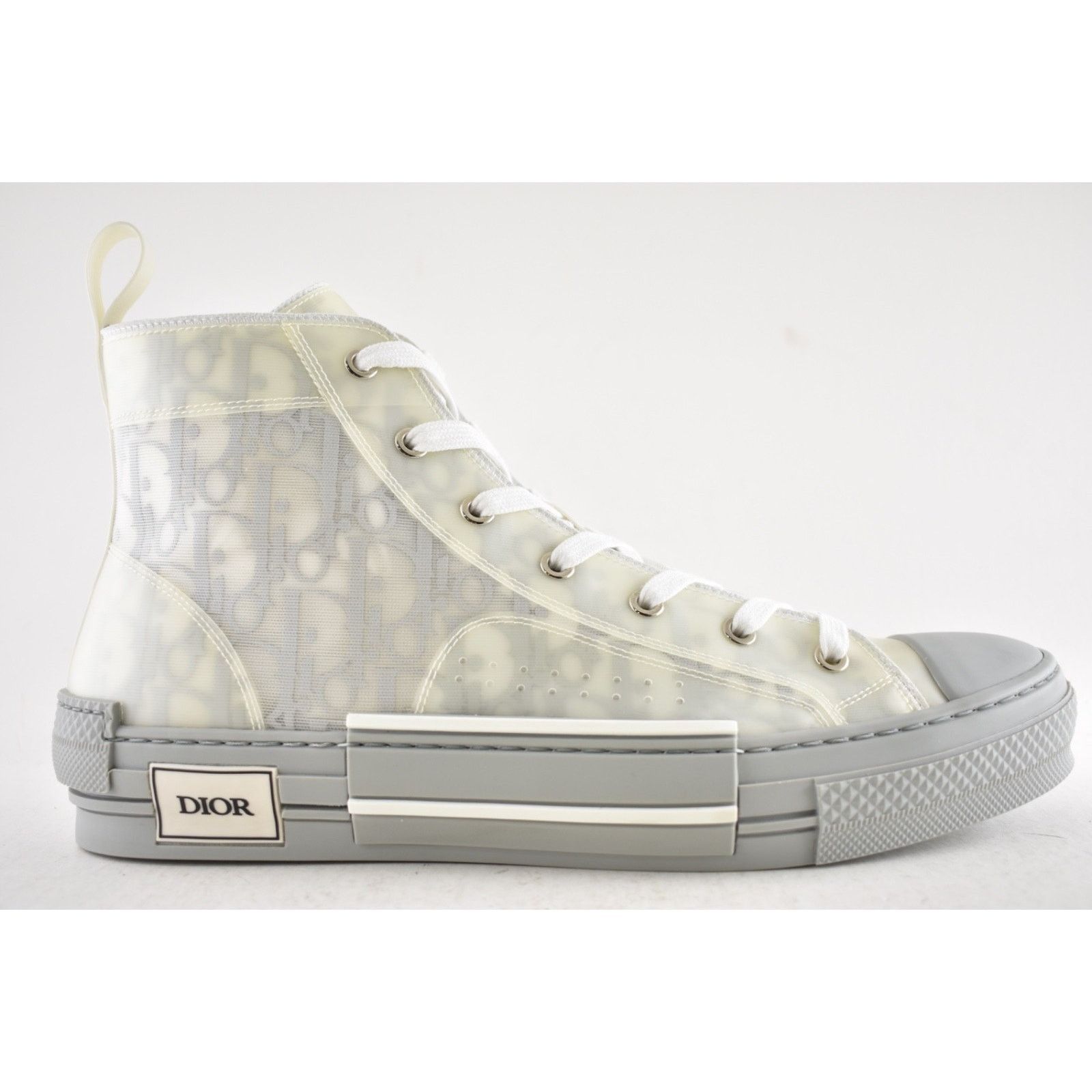 Dior Dior Mens B23 Grey Oblique High Top Sneaker 44 US 11 Size US 11 / EU 44 - 2 Thumbnail