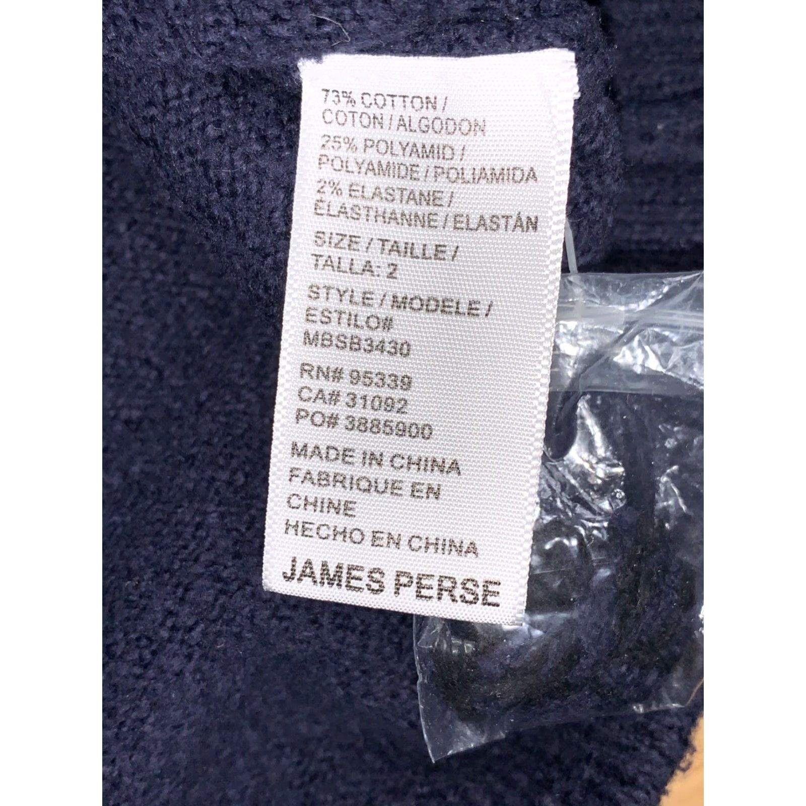 James Perse James Perse Cropped Cotton Jersey Hoodie Womens 2 Navy Blue Pullover 10017 Size XS / US 0-2 / IT 36-38 - 3 Thumbnail