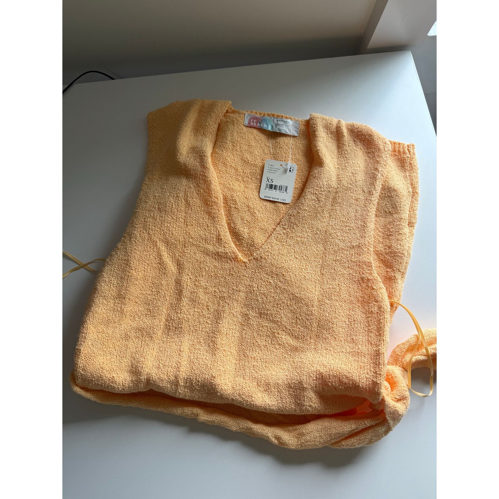 Free People $68 New Free People Poppy Sweater Mini Dress - Peach - XS Size XS / US 0-2 / IT 36-38 - 6 Thumbnail