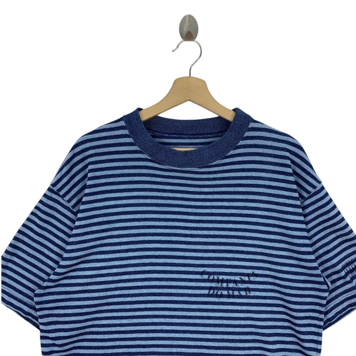 Gianfranco Ferre × Japanese Brand × Vintage Vintage 90s GIANFRANCO FERRE Small spellout stripe tee Size US L / EU 52-54 / 3 - 3 Thumbnail