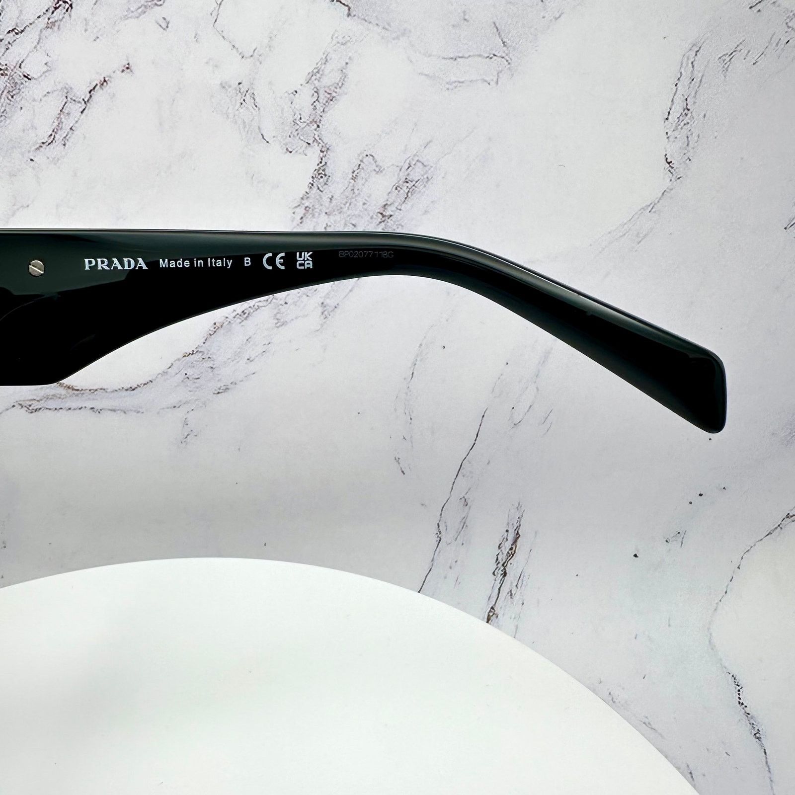 Prada Prada Sunglasses Black Square Cat Eye Triangle Logo Size ONE SIZE - 7 Thumbnail