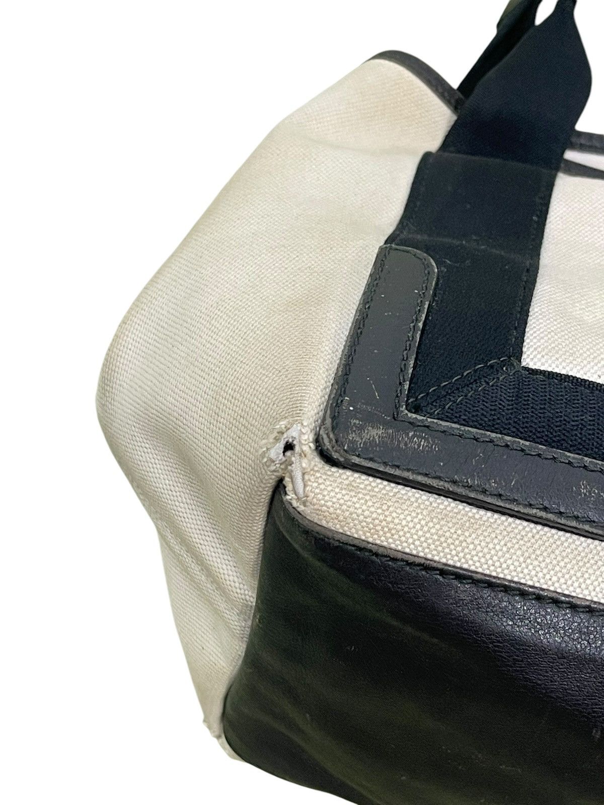 Balenciaga Balenciaga Paris Cotton Canvas Leather Tote Bag 9🟩 Size ONE SIZE - 4 Thumbnail