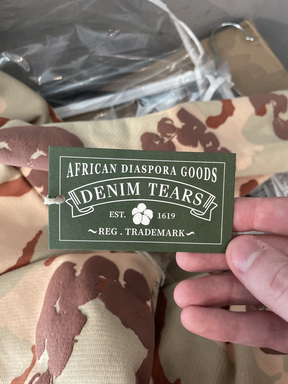 DENIM TEARS Denim Tears Cotton Wreath Zip Hoodie Tan Camo S Size US S / EU 44-46 / 1 - 7 Thumbnail