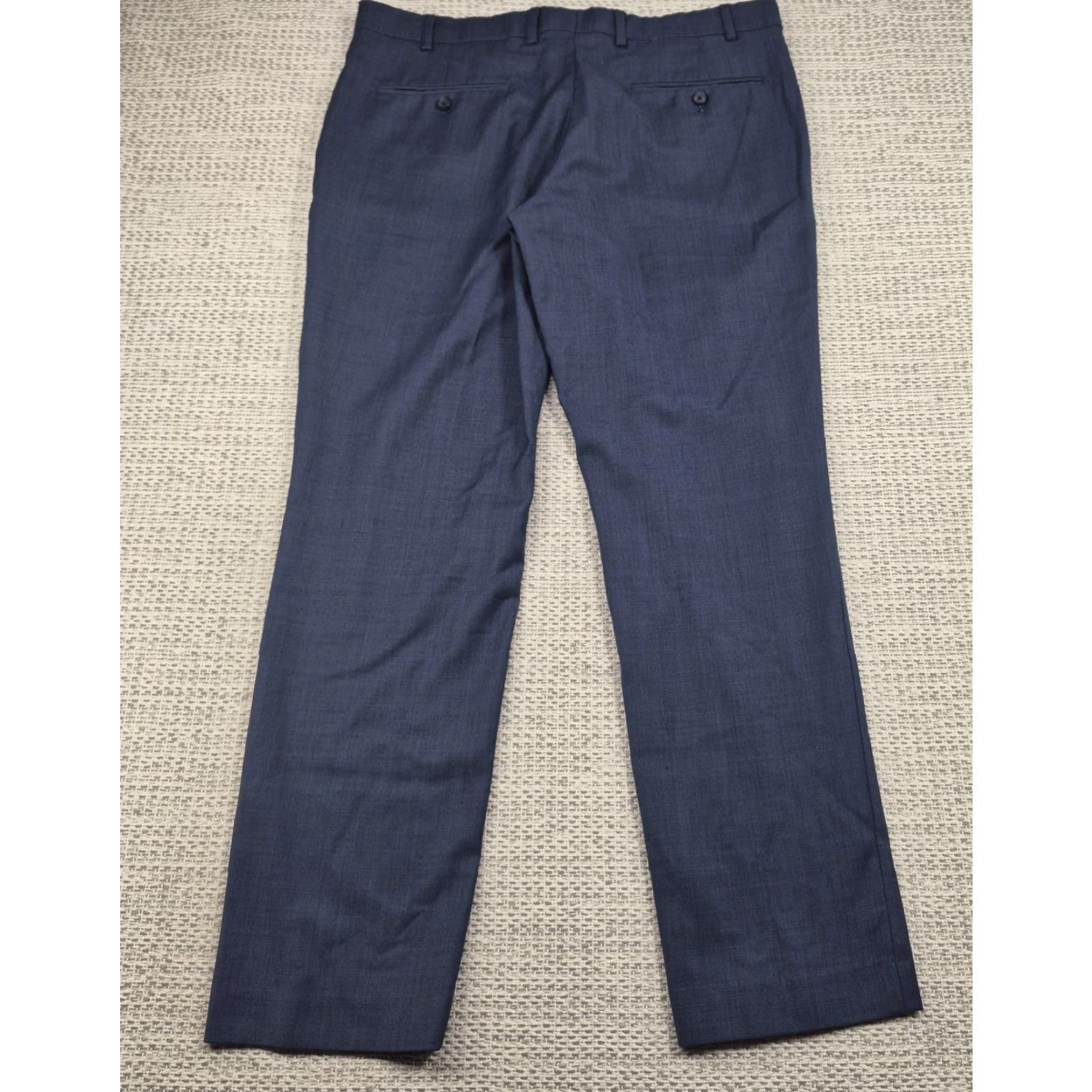 Original Penguin Original Penguin Pants Mens 36x30 Blue Wool Dress Trousers Straight Leg Size US 36 / EU 52 - 2 Thumbnail