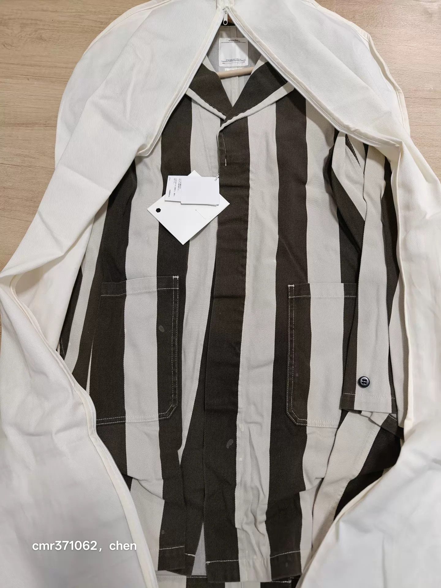 Visvim VISVIM 19SS CECILE SERVICE COAT black1 striped size M Size US M / EU 48-50 / 2 - 9 Thumbnail