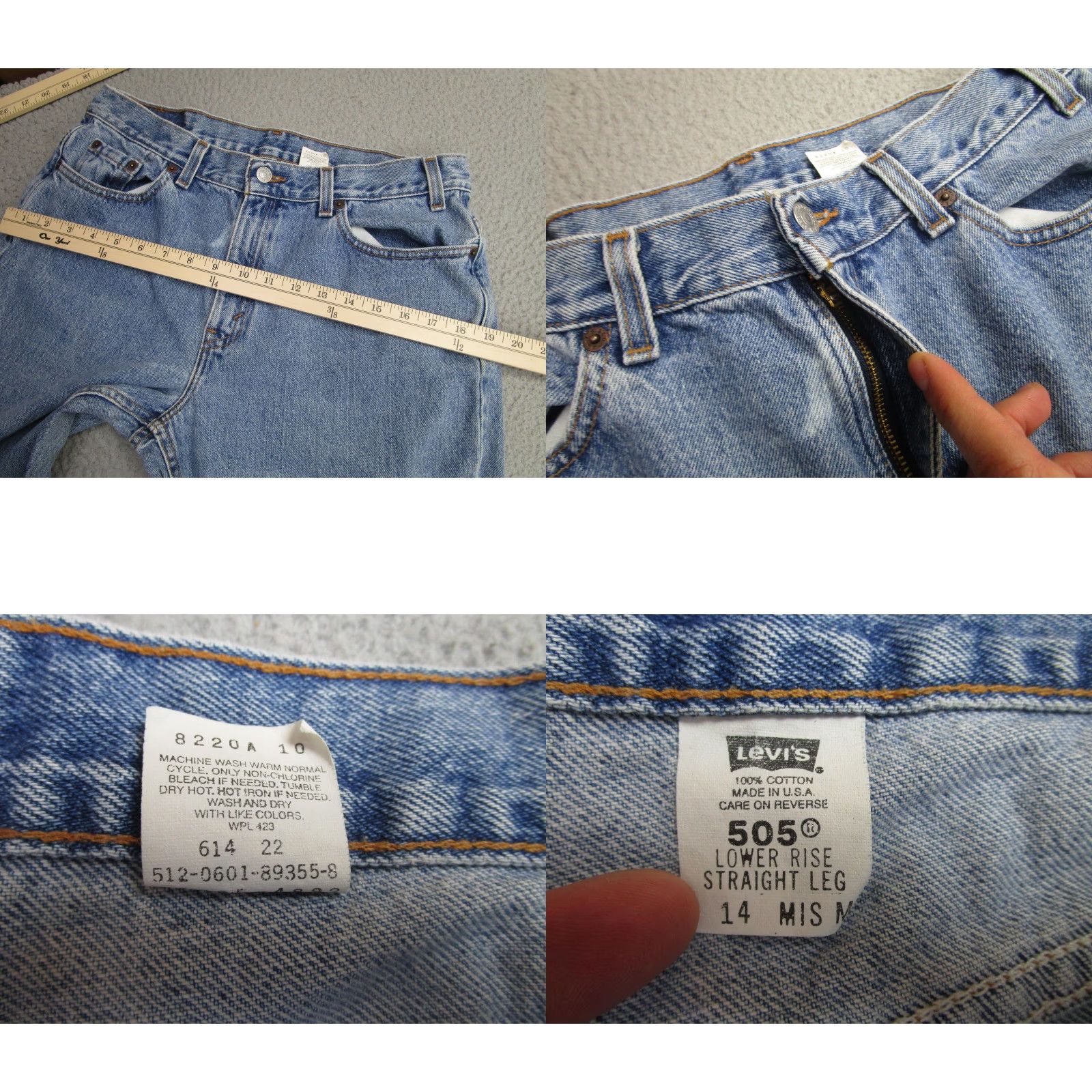 Levi's VINTAGE Levi's 505 Jeans Womens 14 Blue Flare Bell Bottom Denim Made USA 90s Mens, Womens, or Girls? Size 36" / US 14 / IT 50 - 9 Thumbnail