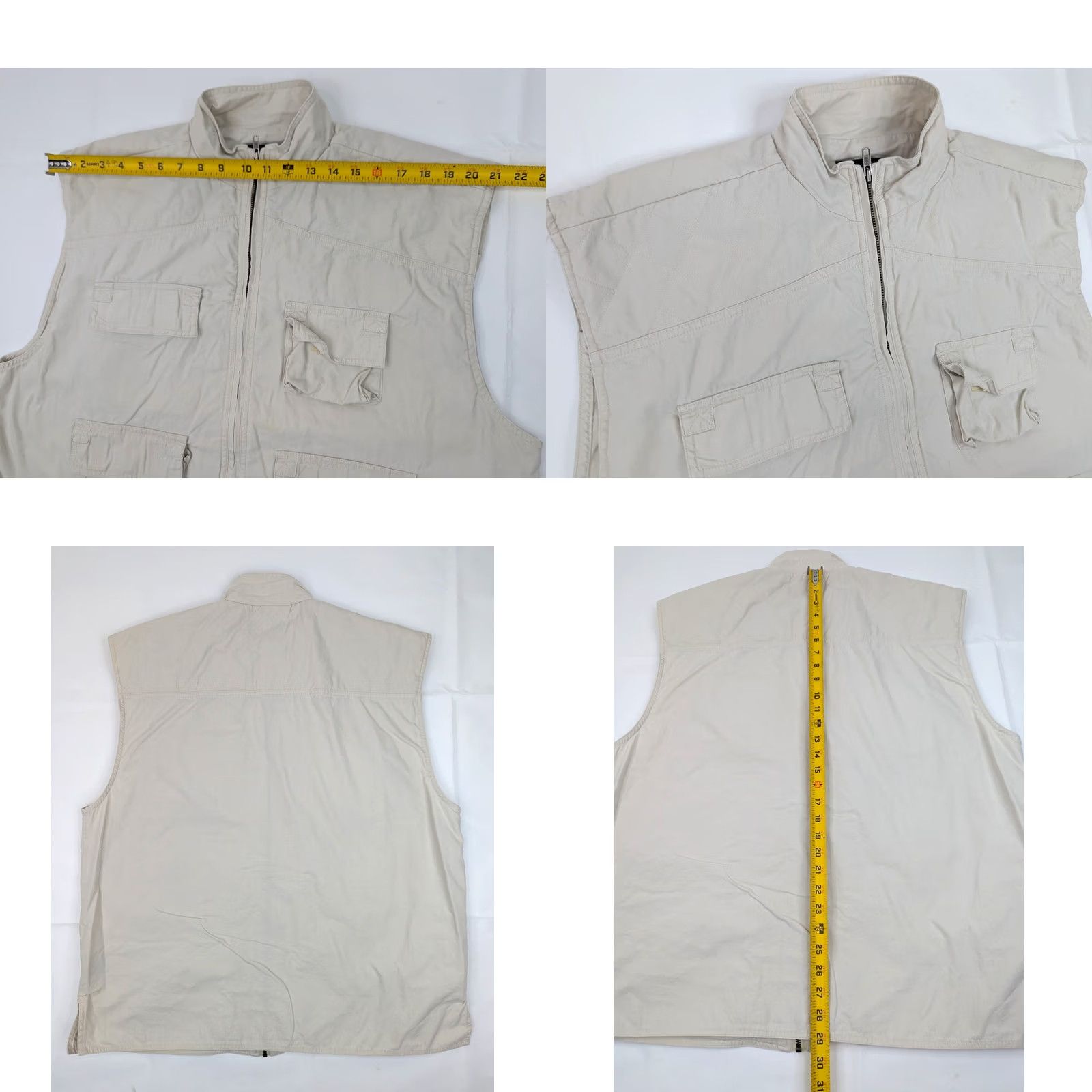 Vintage RedHead Quilted Shoulders Vest Men XL Denim Cotton Multi-Pocket Outdoor Hiking Hunting Warm Casual Autumn Winter Beige XL Mens Size US XL / EU 56 / 4 - 8 Thumbnail