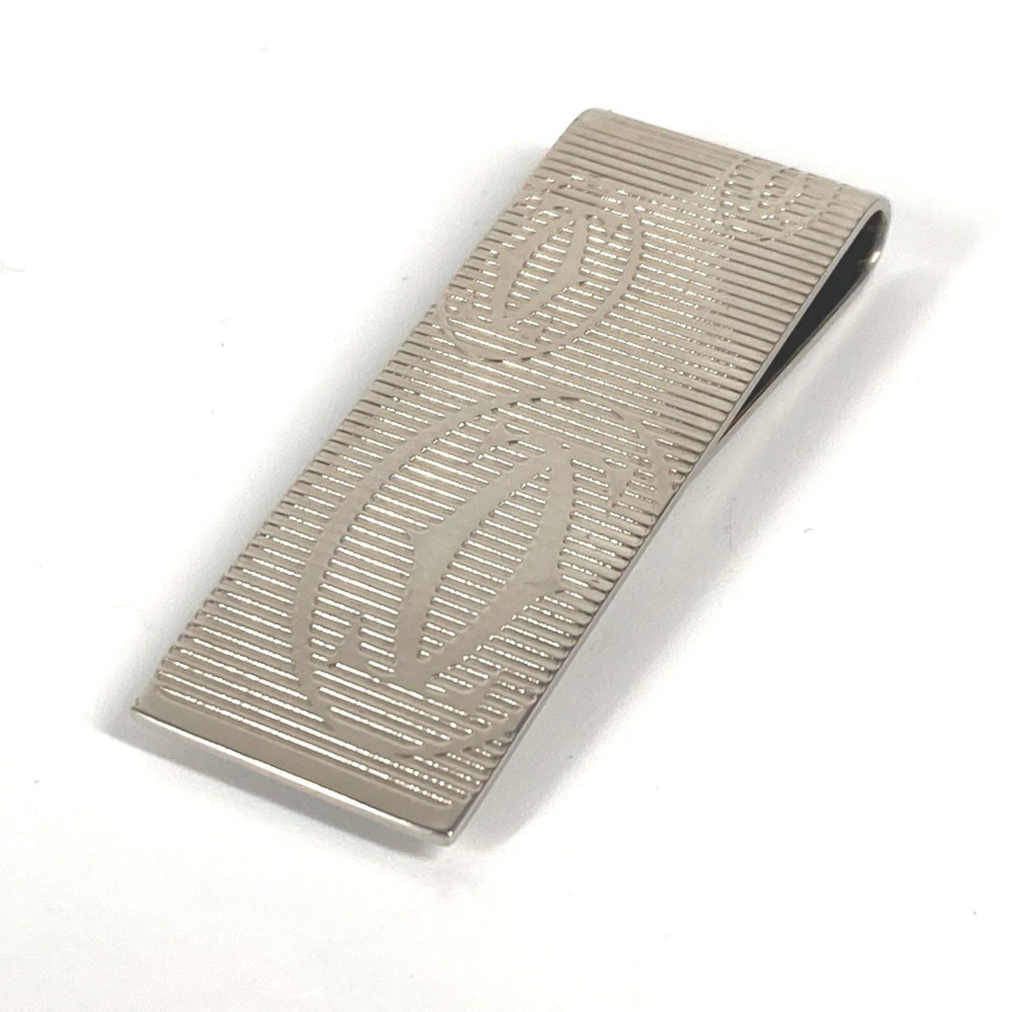 CARTIER Logo Wallet Money Clip SS Men's Women's Silver