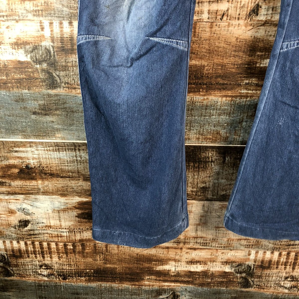 Japanese Brand Field Core Blue Distressed ripped Denim Pants #A2166 Size US 33 - 11 Thumbnail