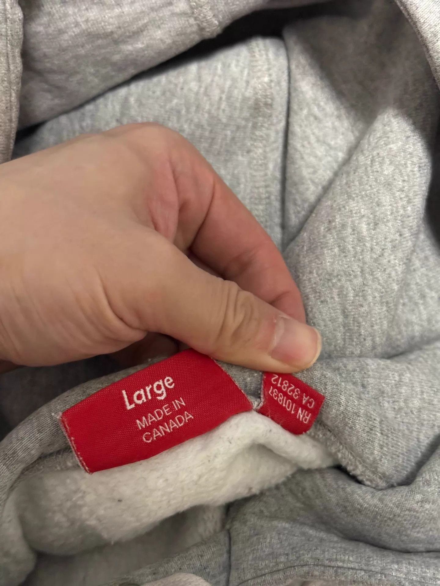 Supreme Supreme FW12 Grey Red Box Logo Hoodie L Size US L / EU 52-54 / 3 - 3 Thumbnail