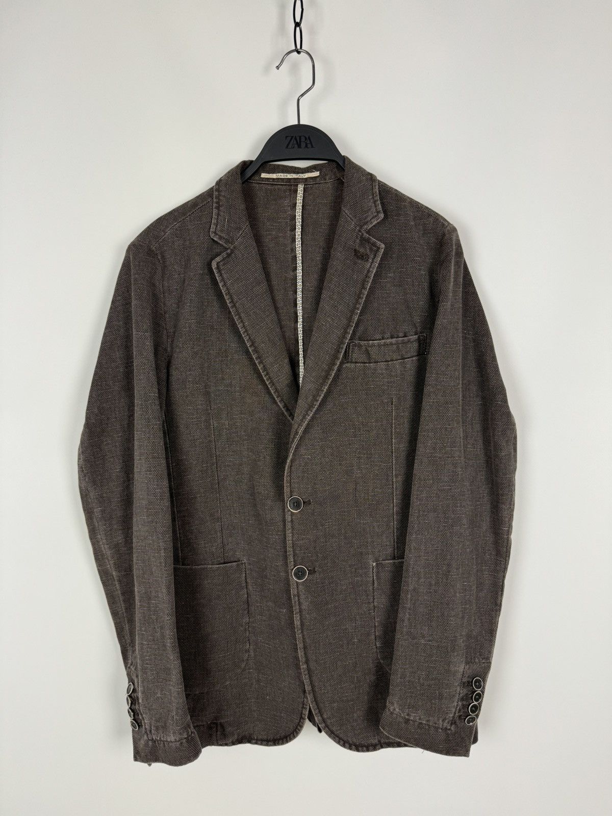 Other Exibit La Sartoria Brown Blazer Jacket Made in Italy Size 48R - 1 Thumbnail