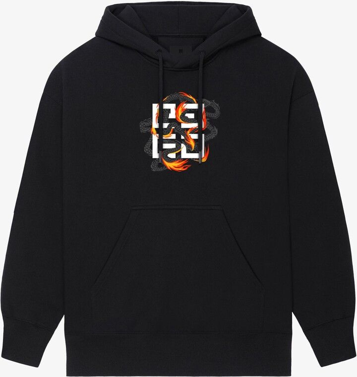 Givenchy o1w1db10325 Slim Fit Hoodie in Black Size US M / EU 48-50 / 2 - 1 Thumbnail