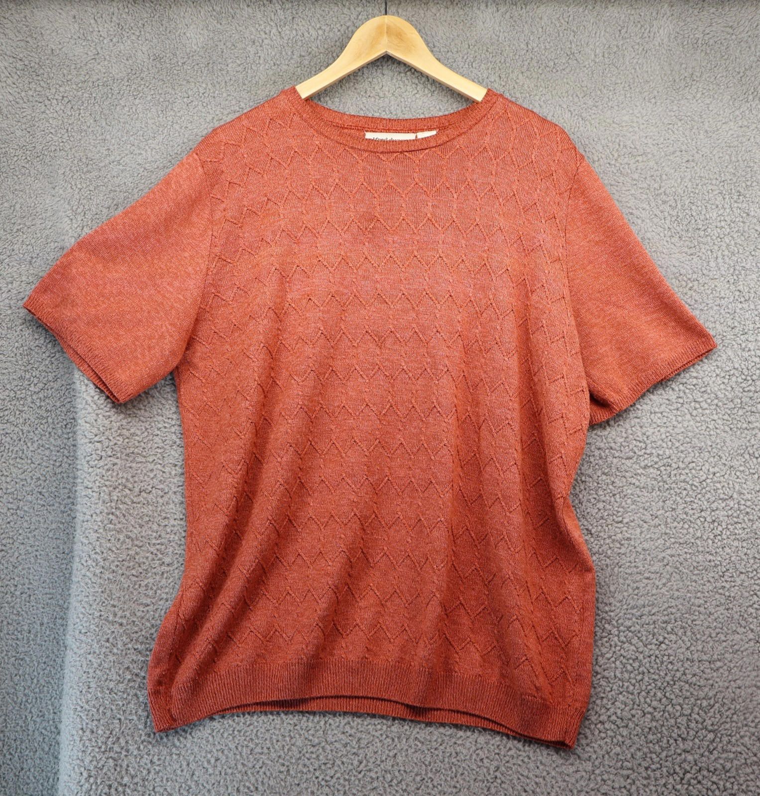 Other Alfred Dunner women 2xl orange short sleeve sweater USA Size XXL / US 16-18 / IT 52-54 - 1 Thumbnail