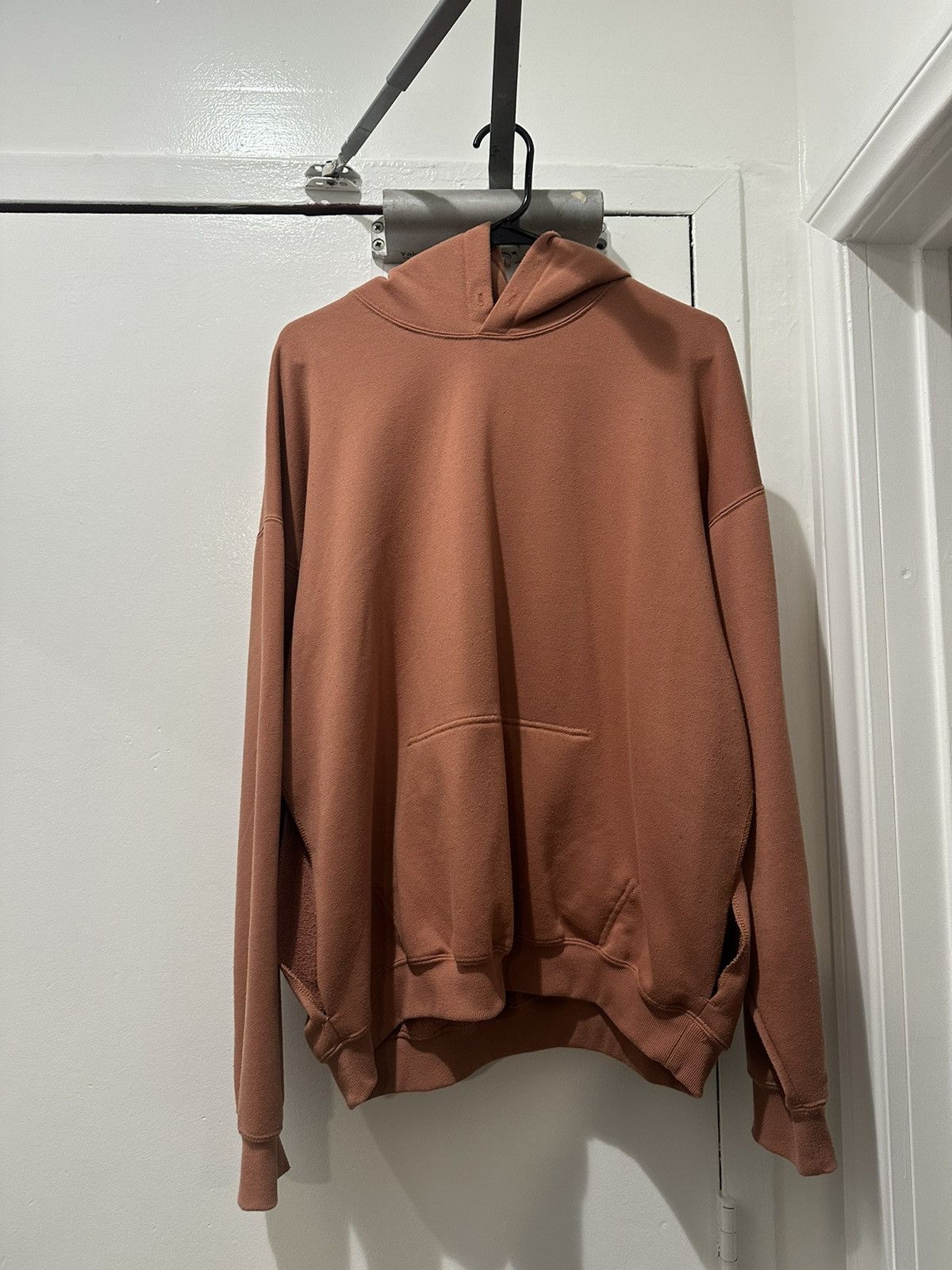 image of Sasquatchfabrix Side Slit Hoodie in Salmon, Men's (Size Medium)