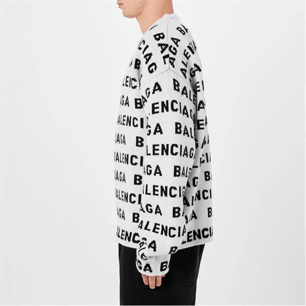 Balenciaga All-Over Logo Sweater Size US S / EU 44-46 / 1 - 6 Thumbnail