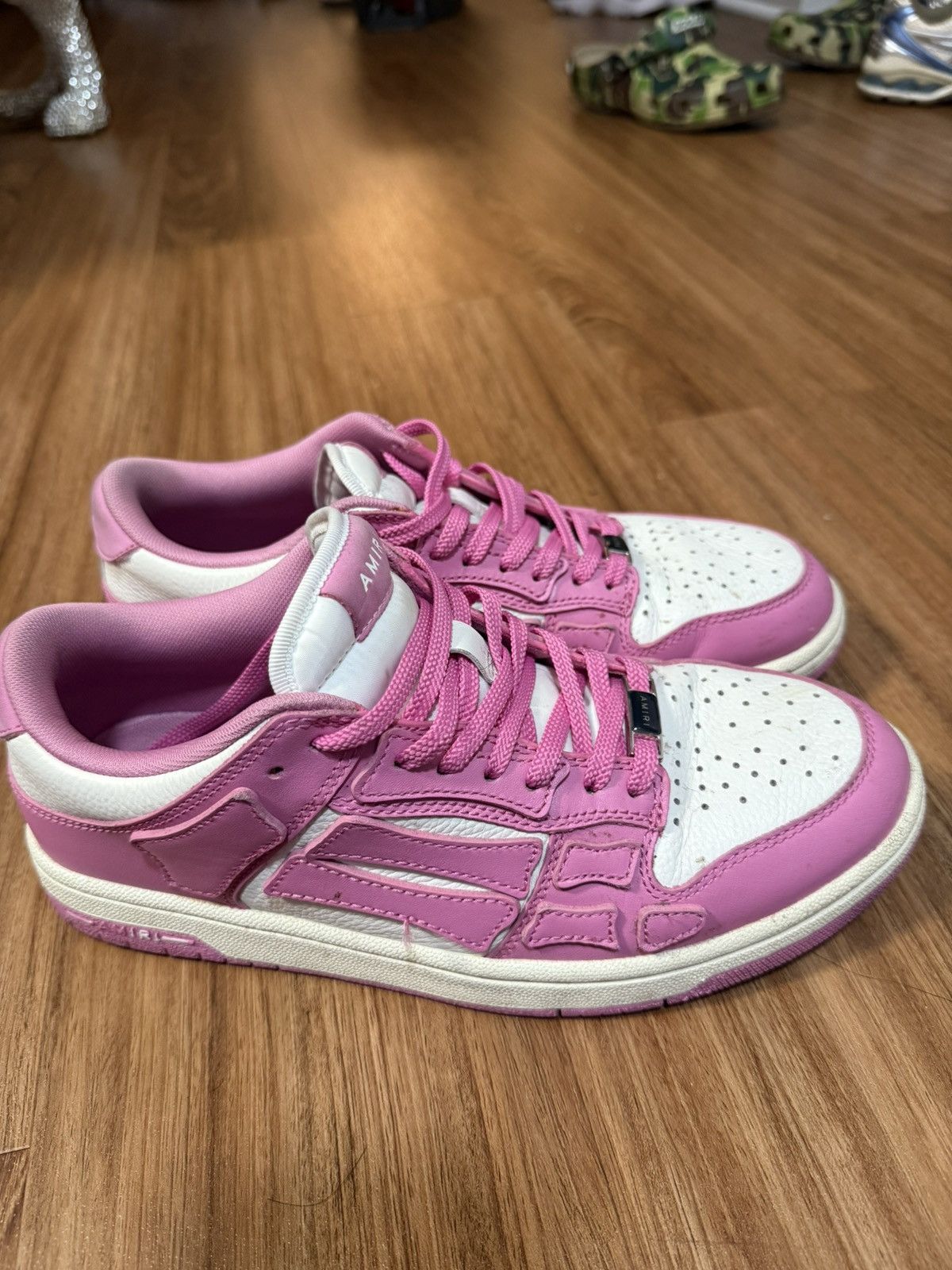 Amiri pink amiri bone sneakers Size US 10 / EU 43 - 4 Thumbnail