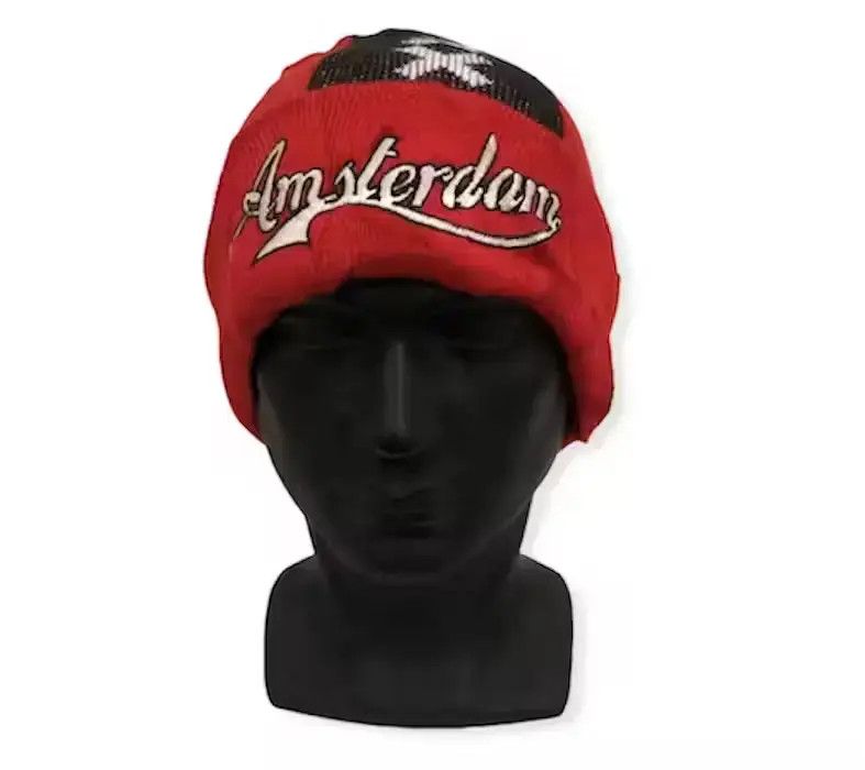 Vintage Vintage Amsterdam Spell Out Beanie Hat Size ONE SIZE - 1 Thumbnail