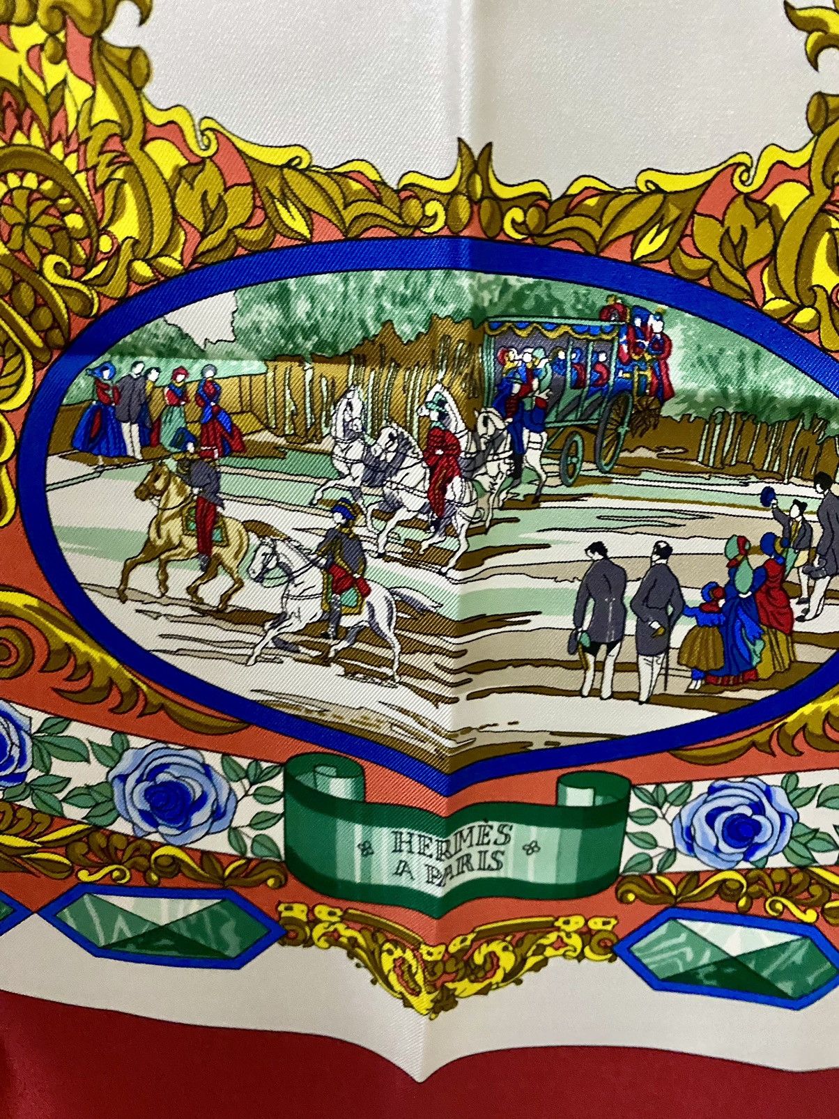 Hermes HERMES MULTI-COLORED L'ENTENTE CORDIALE 90CM SILK SCARF Size ONE SIZE - 9 Thumbnail