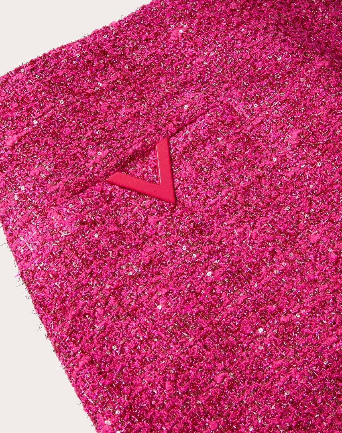 Valentino o1s1wg110525 Glaze Tweed Light Miniskirt in Pink Size 27" / US 4 / IT 40 - 5 Thumbnail