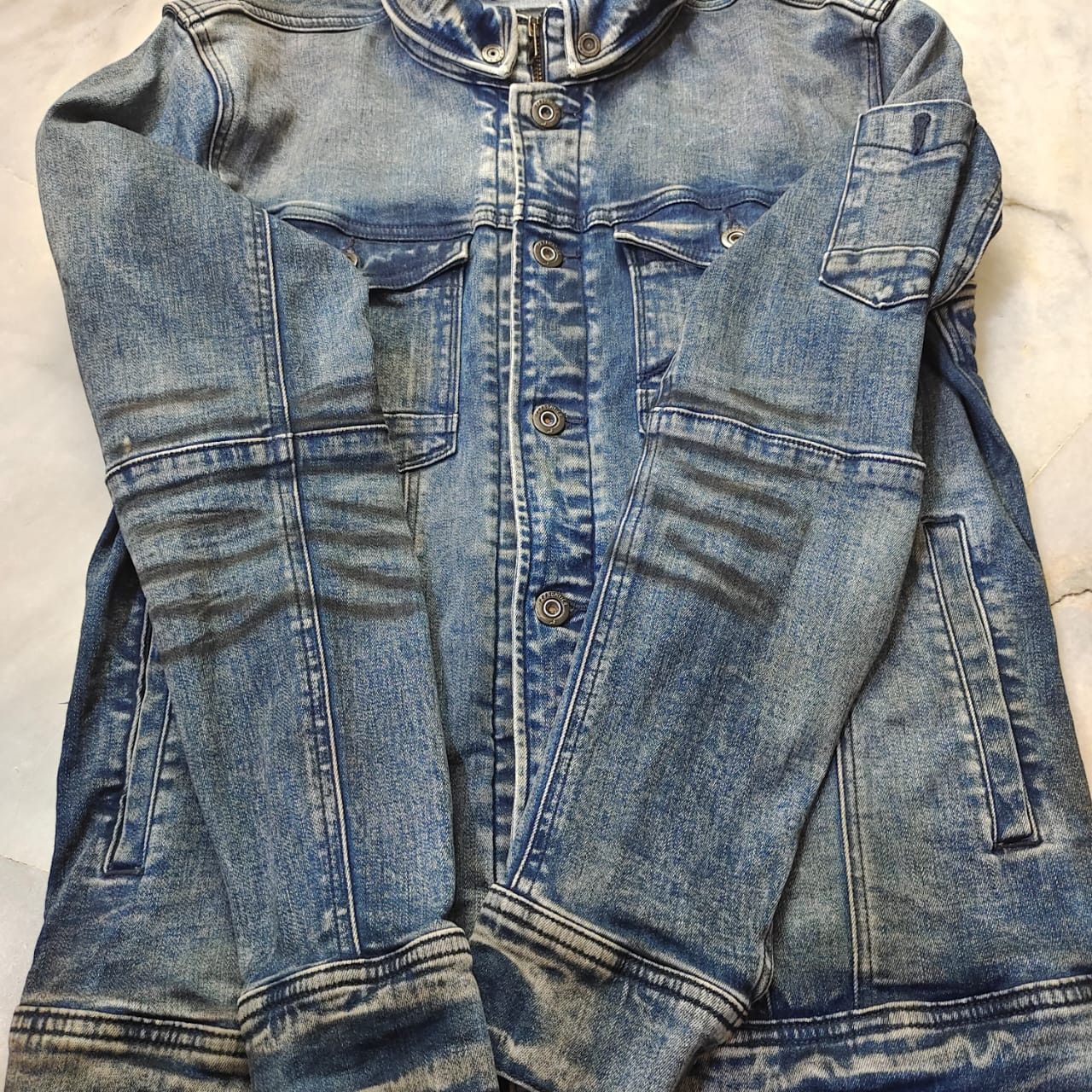 Diesel × G-Star × Urban Outfitters UNIQUE I'Z FRONTIER BLUE DENIM JACKET TRUCKER Size US M / EU 48-50 / 2 - 5 Thumbnail