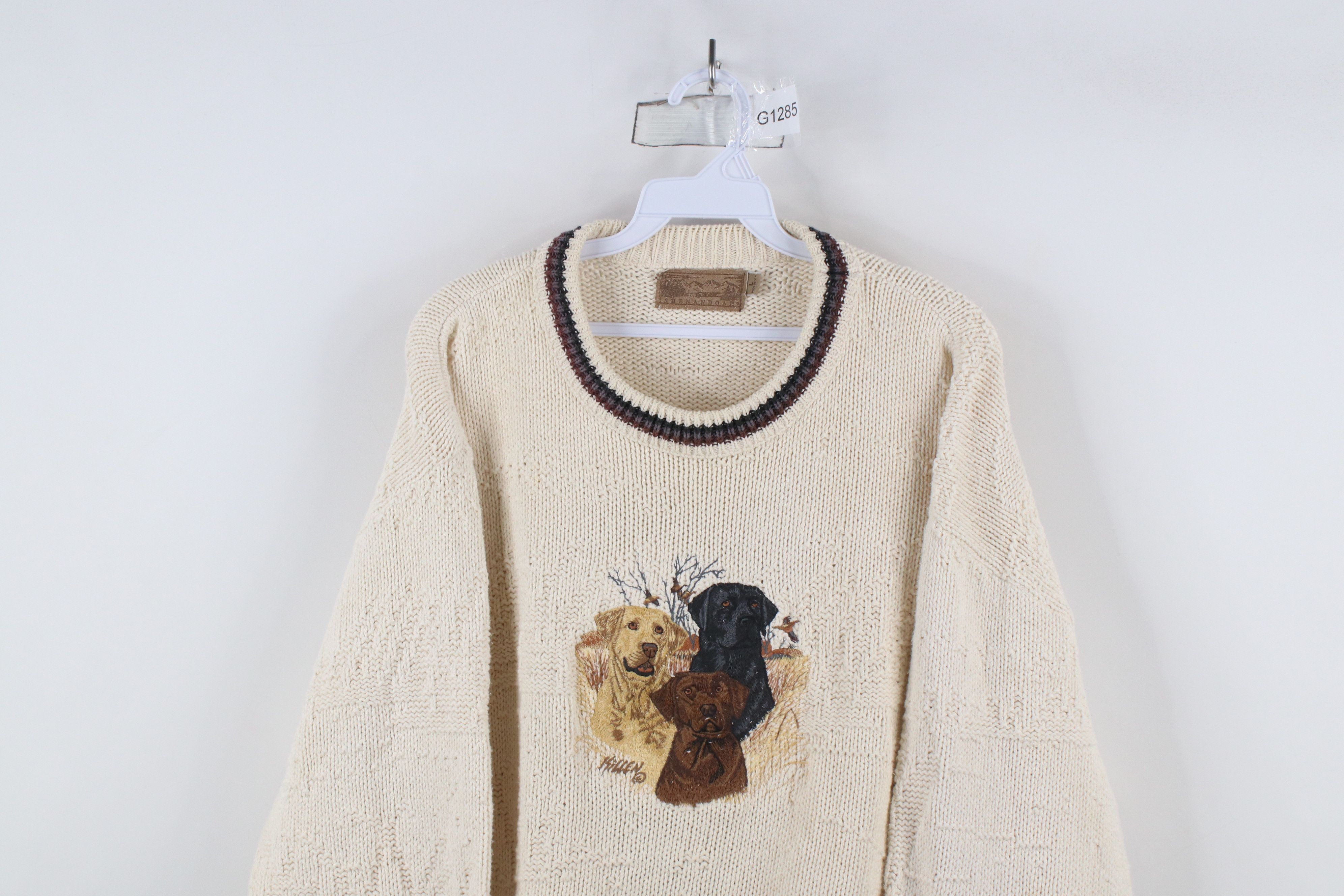 Vintage Vintage 90s Streetwear Labrador Dog Crewneck Sweater USA Size US L / EU 52-54 / 3 - 2 Thumbnail
