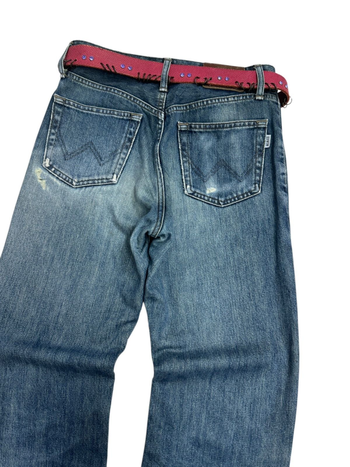 Edwin × Vintage EDWIN 403 DISTRESSED DESIGN DENIM JEANS Size US 28 / EU 44 - 11 Thumbnail