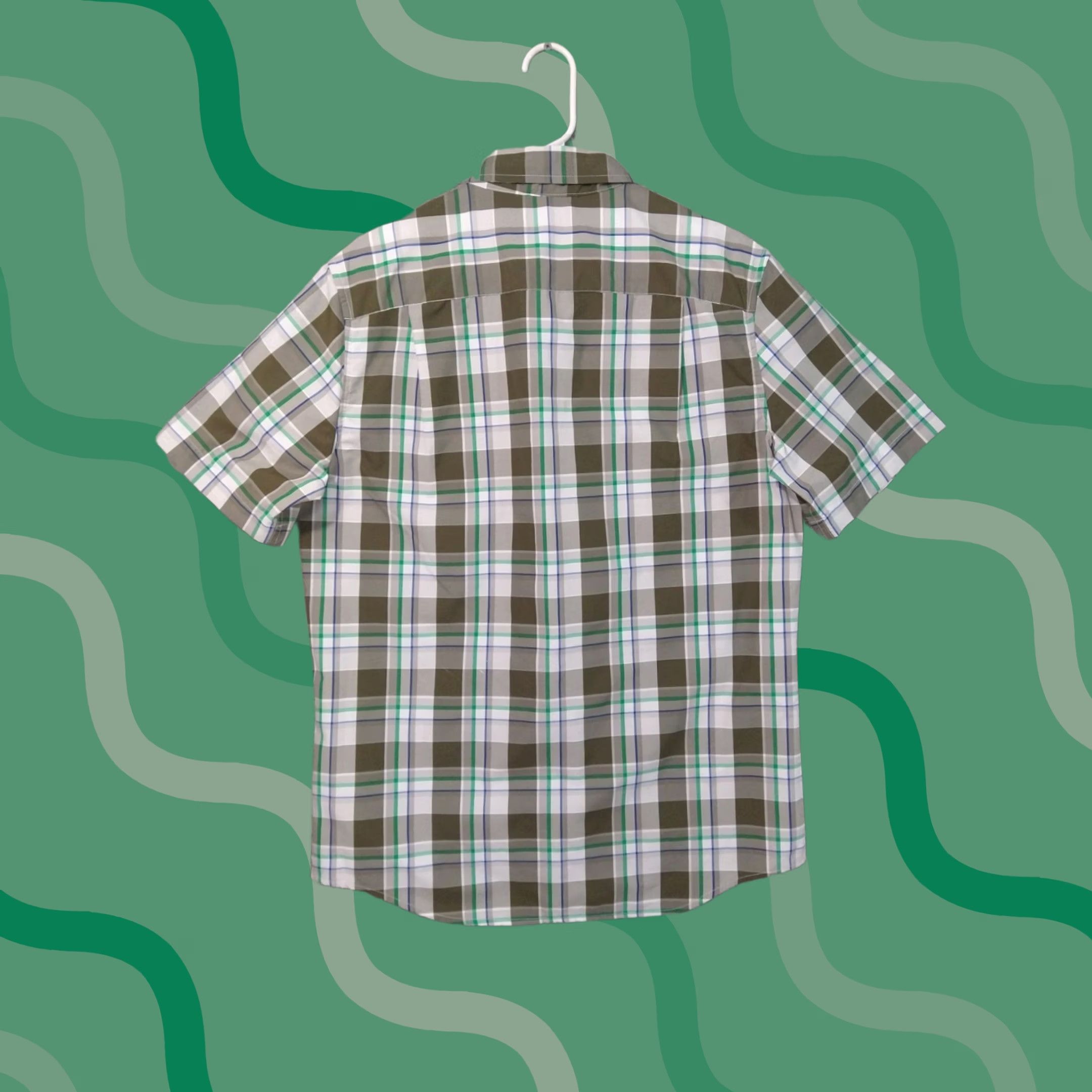 Chaps Chaps Shirt Mens Medium Plaid Performance Short Sleeve Button Down UPF 50 Size US M / EU 48-50 / 2 - 1 Thumbnail