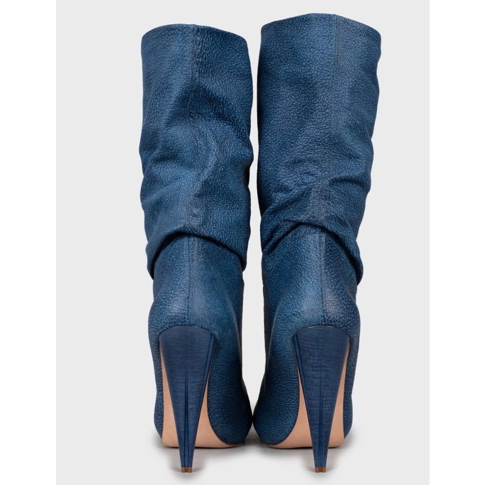 Alexander McQueen NWB Alexander McQueen Blue Leather Open Toe Boots Sz.39,5 Size US 9.5 / IT 39.5 - 4 Thumbnail