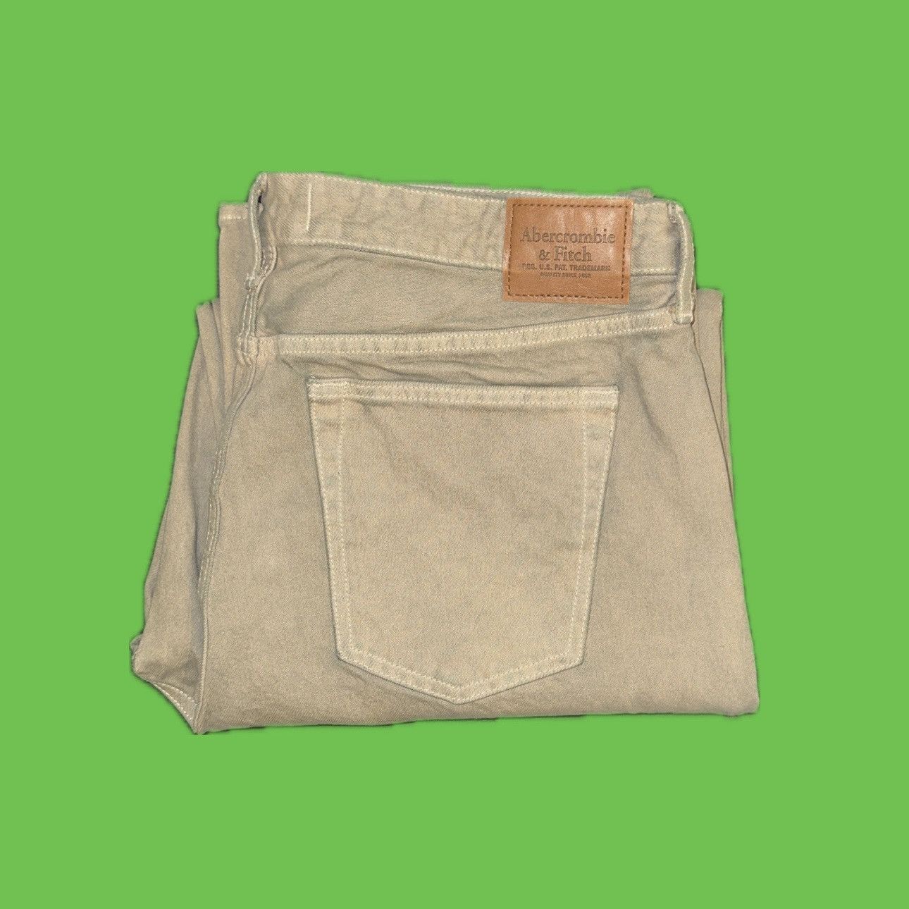 Abercrombie & Fitch Abercrombie Wide Leg Jean Green Size US 32 / EU 48 - 2 Thumbnail