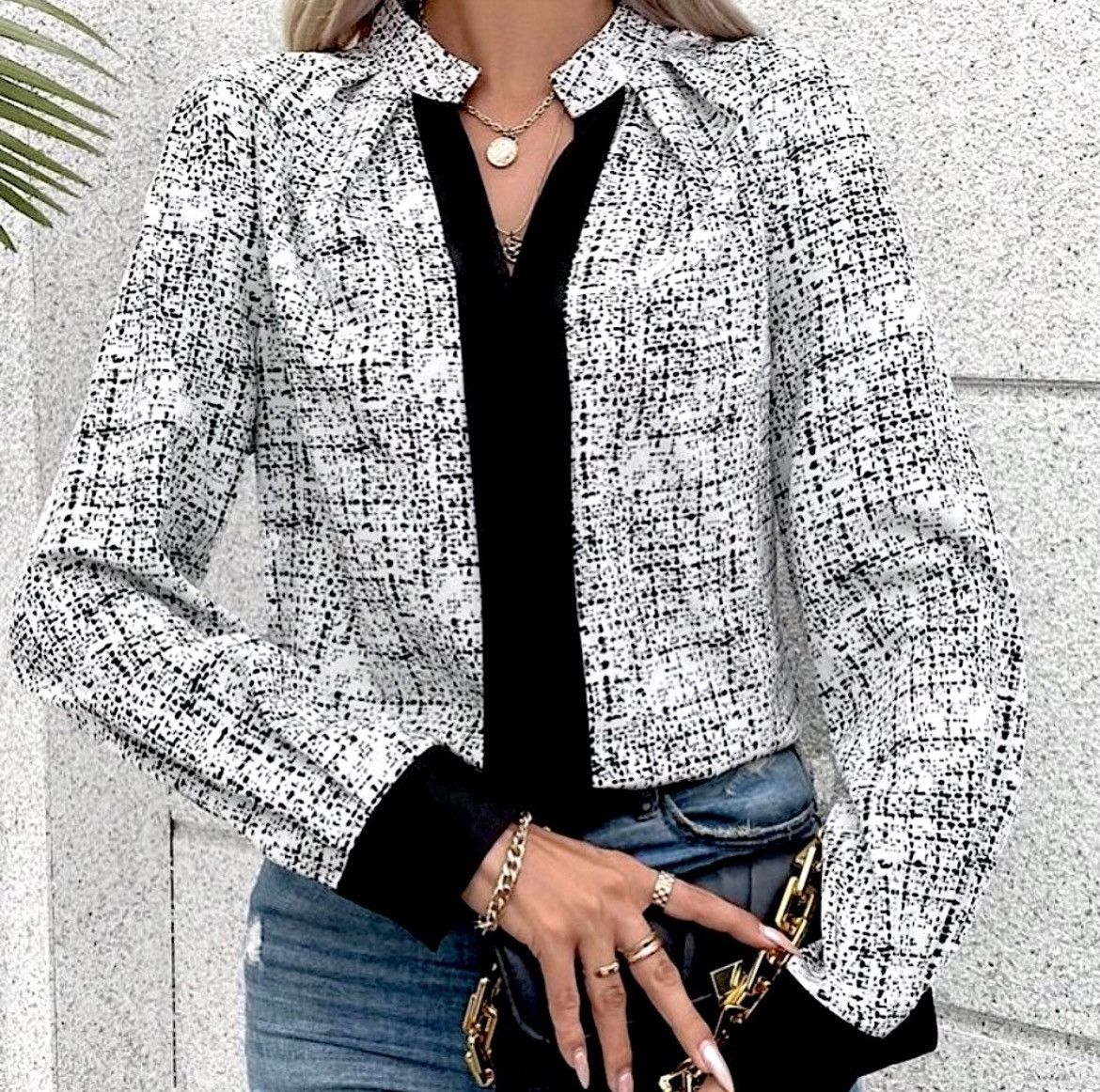 Designer × Other Nwt, Lavishly Paris Women’s Notched Blouse Size M / US 6-8 / IT 42-44 - 5 Thumbnail