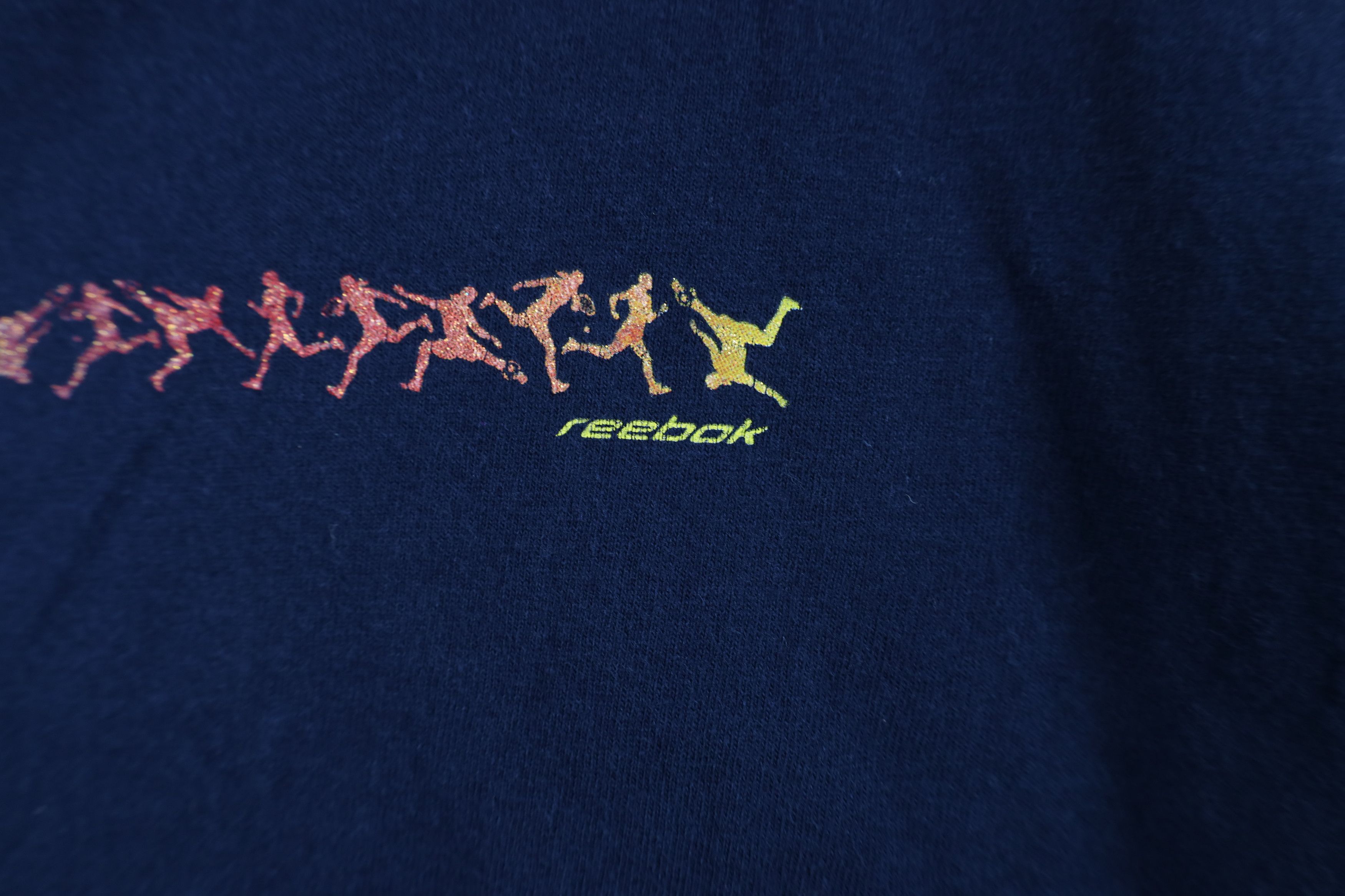 Reebok × Vintage Vintage 90s Reebok Spell Sports Short Sleeve T-Shirt Blue Size L / US 10 / IT 46 - 5 Thumbnail