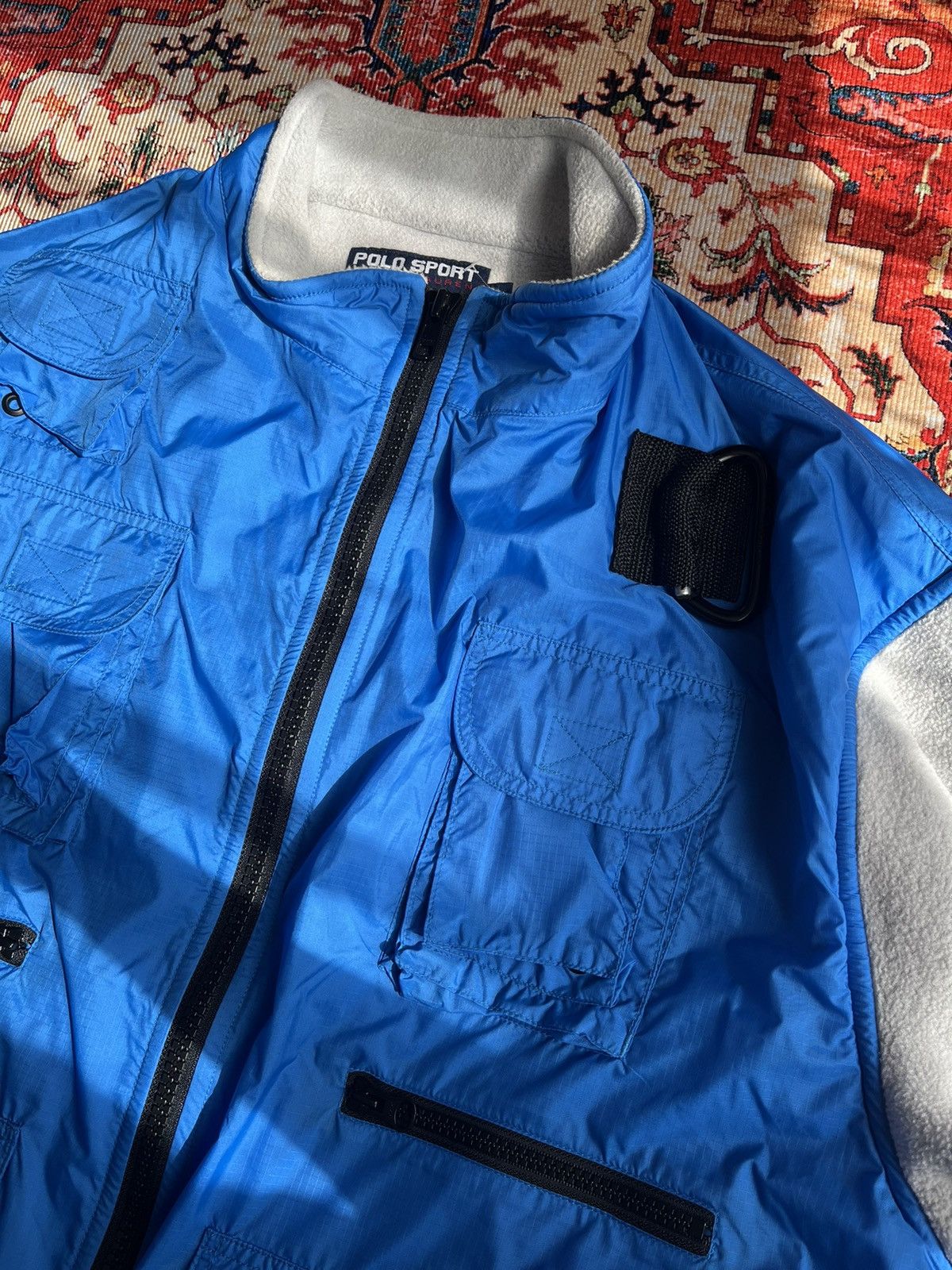 Balenciaga Vintage Polo Sport Ralph Lauren Multi-Pocket Fleece Jacket Size US L / EU 52-54 / 3 - 5 Thumbnail