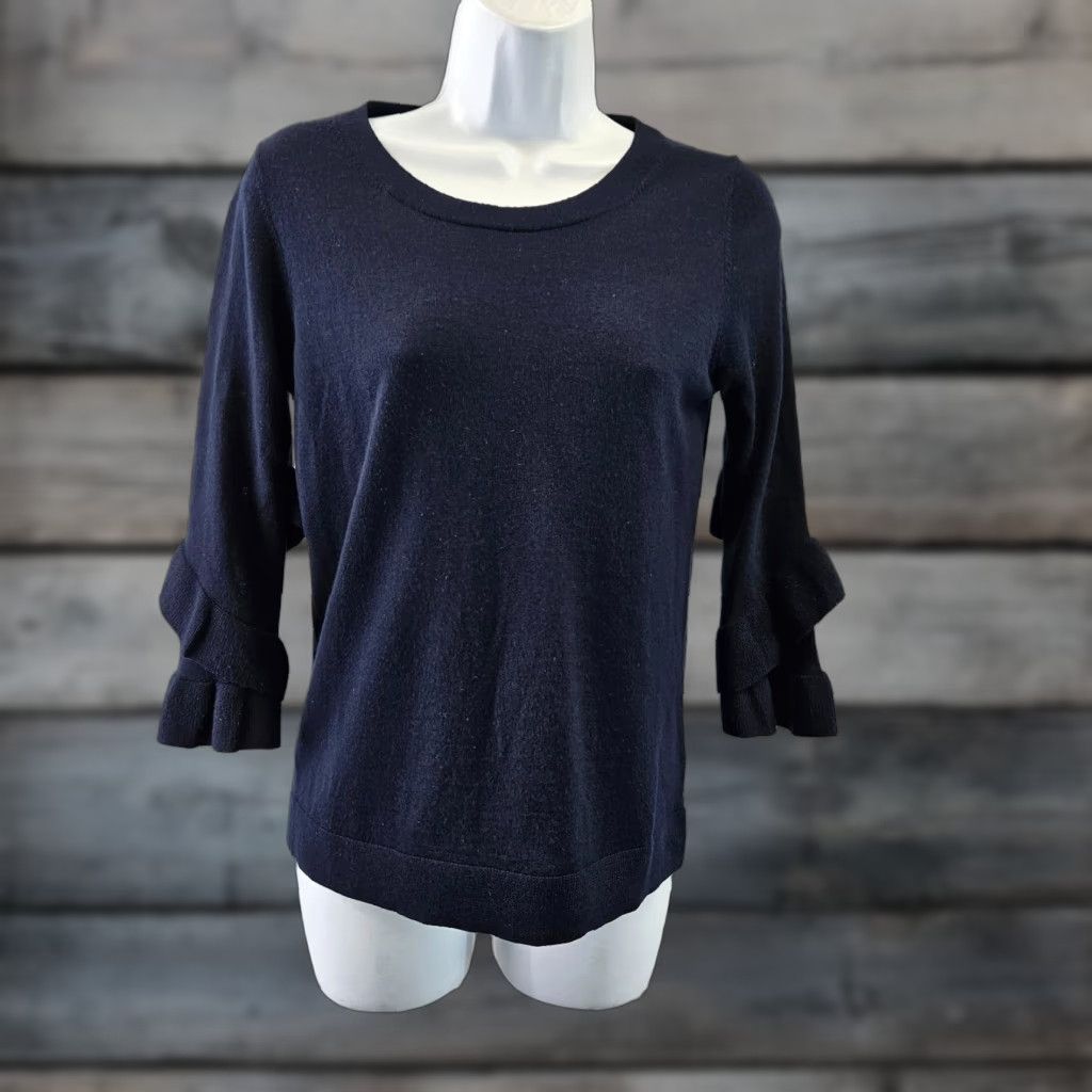 Talbots Talbots Womens Sweater Blue Size S 3/4 Sleeve Wool Pullover Size S / US 4 / IT 40 - 1 Thumbnail