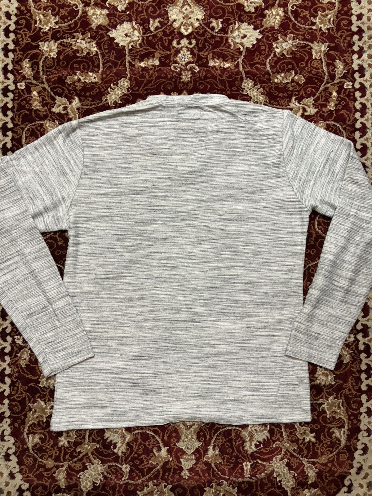 semanticdesign Stripe Textured V-Neck Long Sleeve Tee Shirt Size US M / EU 48-50 / 2 - 2 Thumbnail
