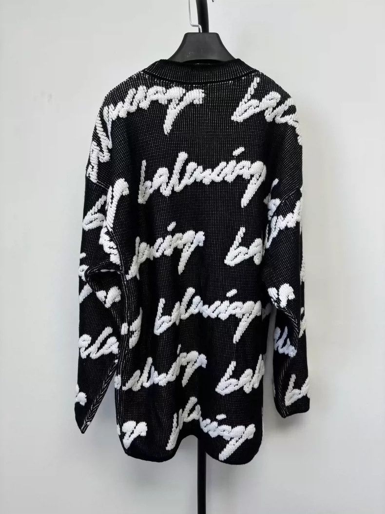 Balenciaga Balenciaga Logo Printed Crew Neck Pullover Long Sleeve Swe Size US M / EU 48-50 / 2 - 2 Thumbnail