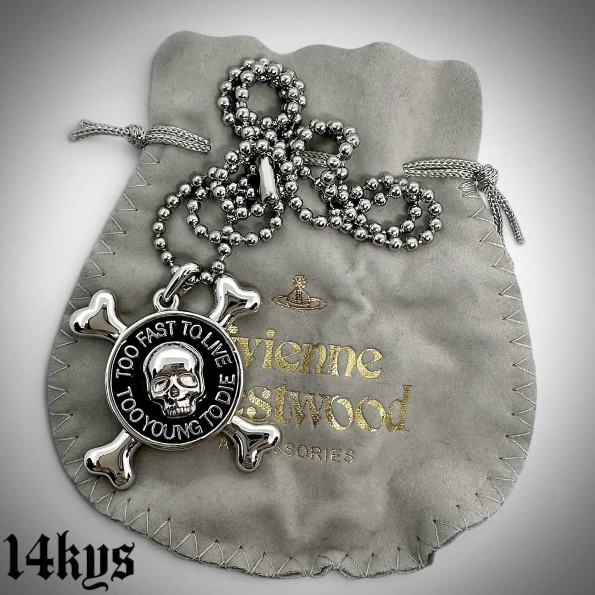 Vivienne Westwood *RARE* Too Fast To Live Too Young To Die Skull