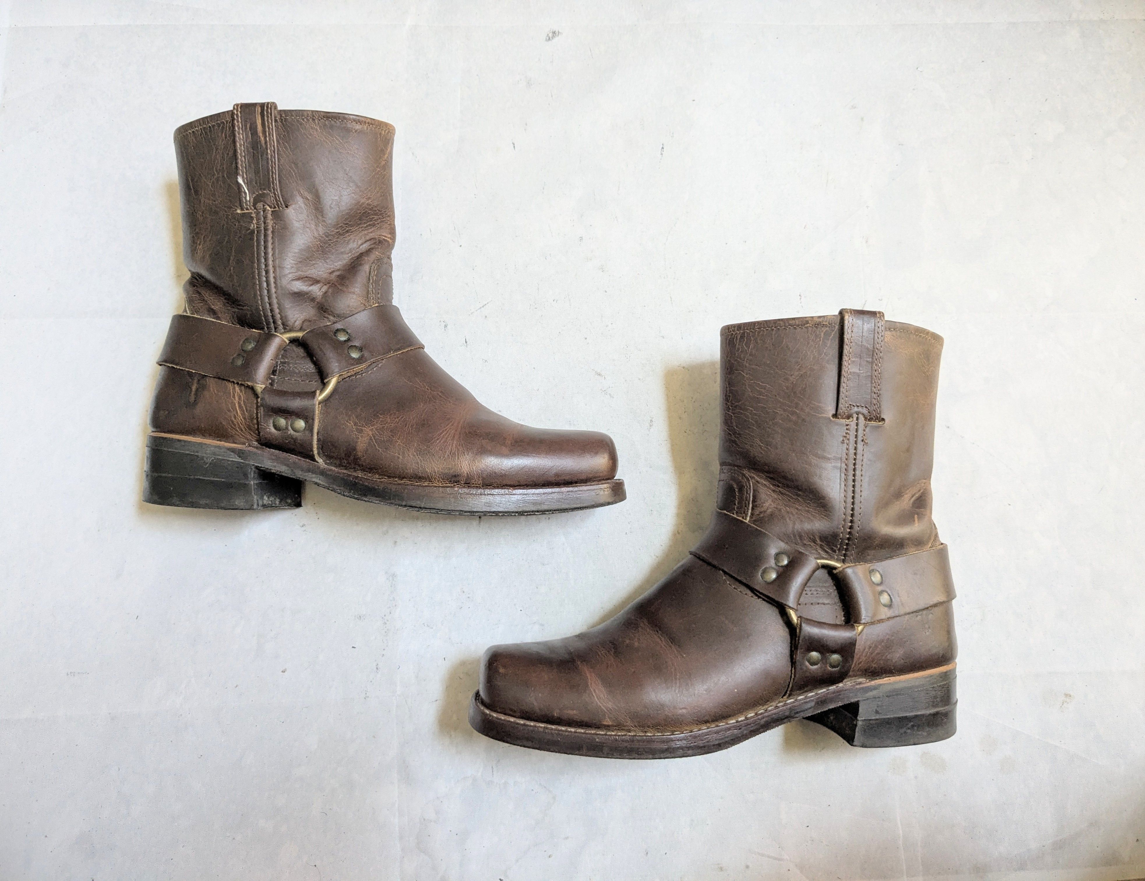 Frye Frye Harness Brown 9 M Leather Strap Buckle Size US 9 / EU 42 - 1 Thumbnail