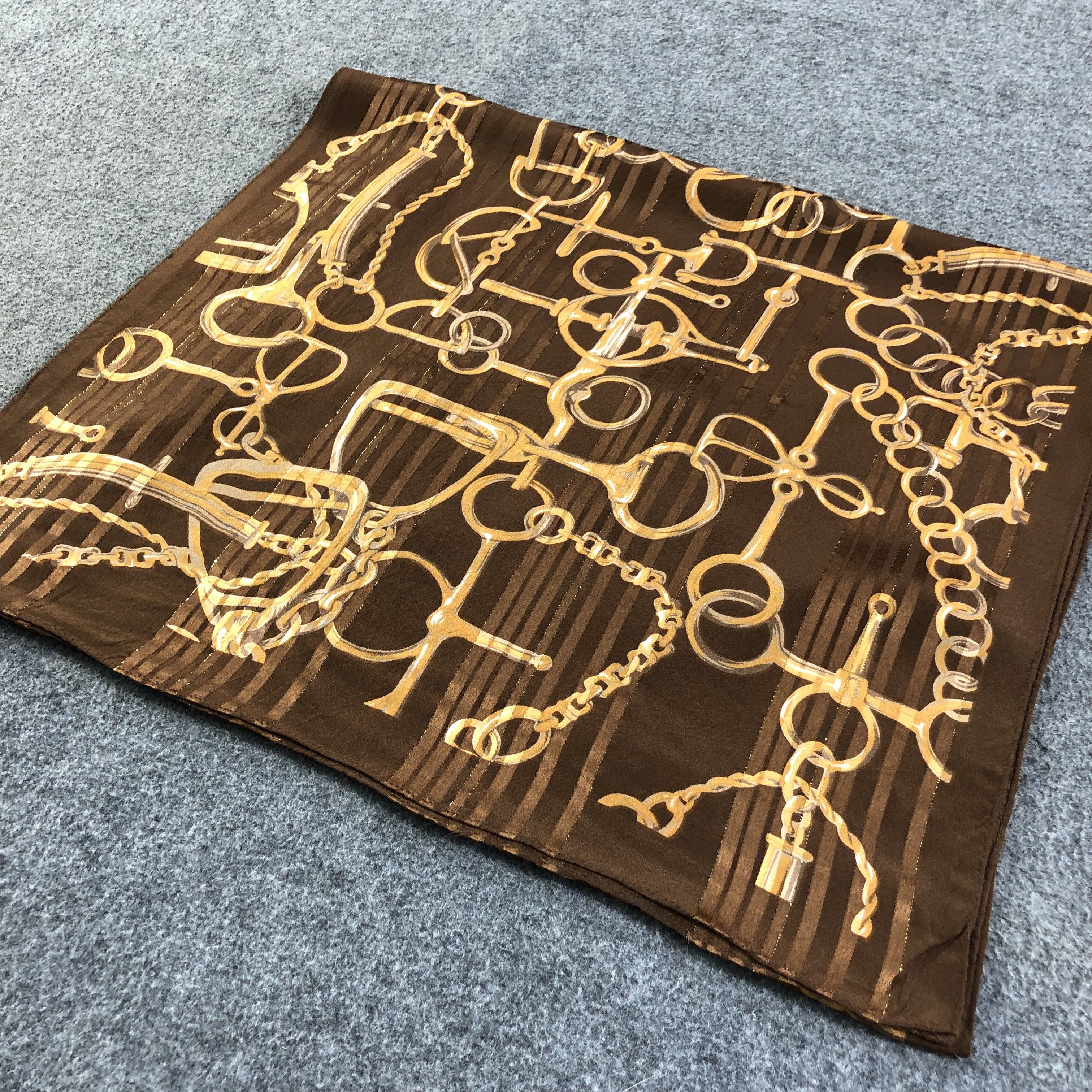 Vintage Nolley's Luxury Silk Stole Silk Scarf M543 Size ONE SIZE - 2 Thumbnail