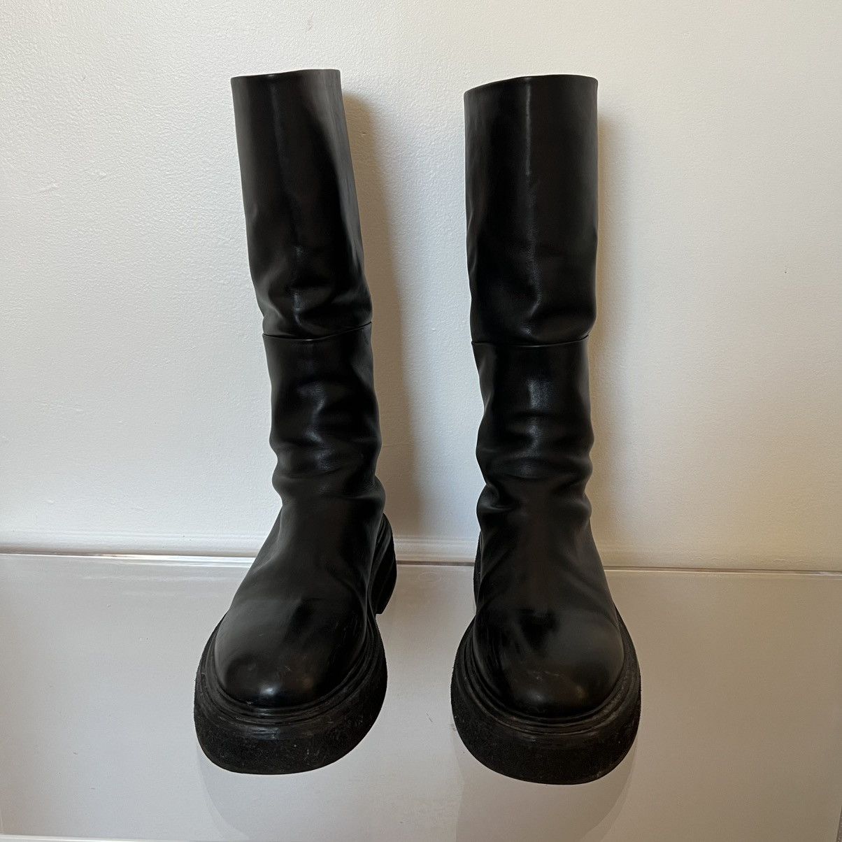 Marsell Marsèll Carretta Knee-High Leather Boots Black Size US 11 / EU 44 - 1 Thumbnail